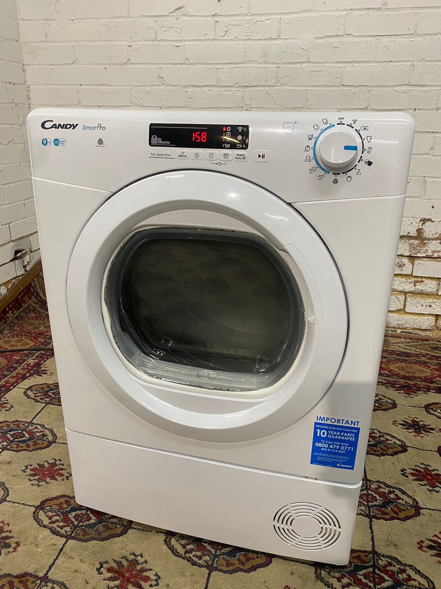 Beautiful Candy 9KG Condenser Dryer With HeatPump For Sale