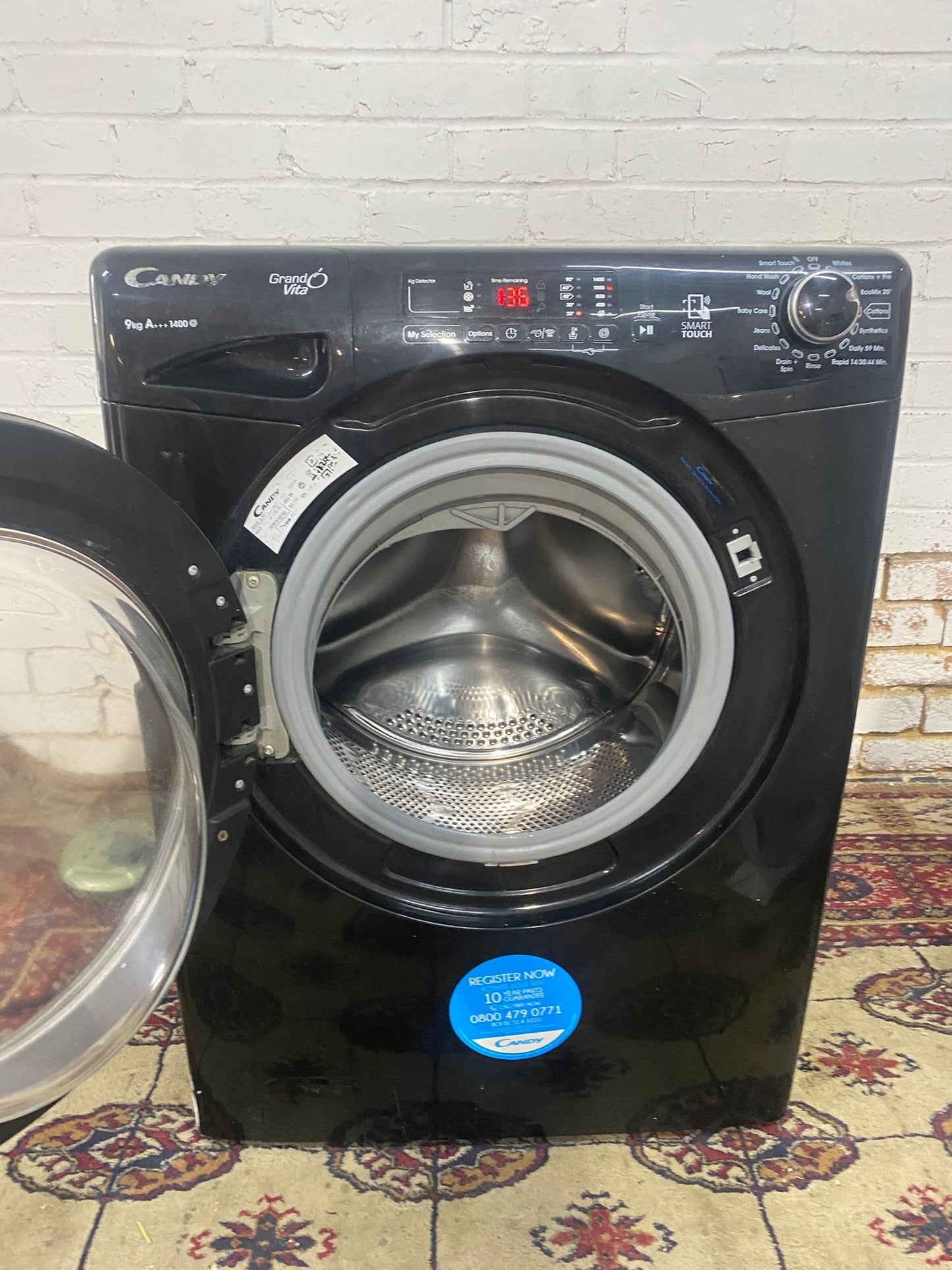 🚚Beautiful Candy 9KG Black Washing Machine  For Sale