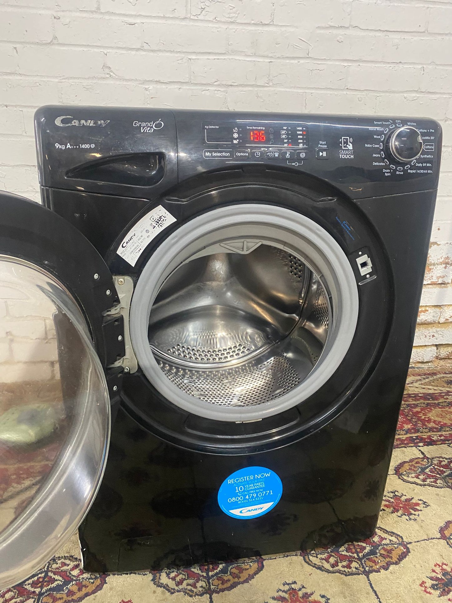 🚚Beautiful Candy 9KG Black Washing Machine  For Sale