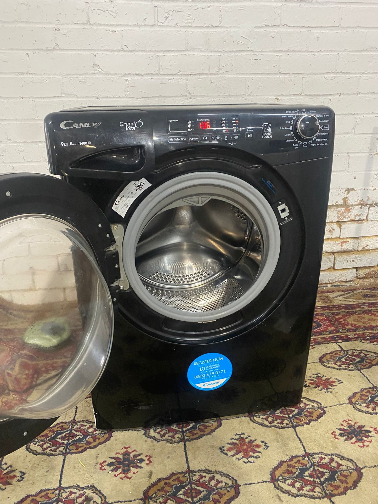 🚚Beautiful Candy 9KG Black Washing Machine  For Sale