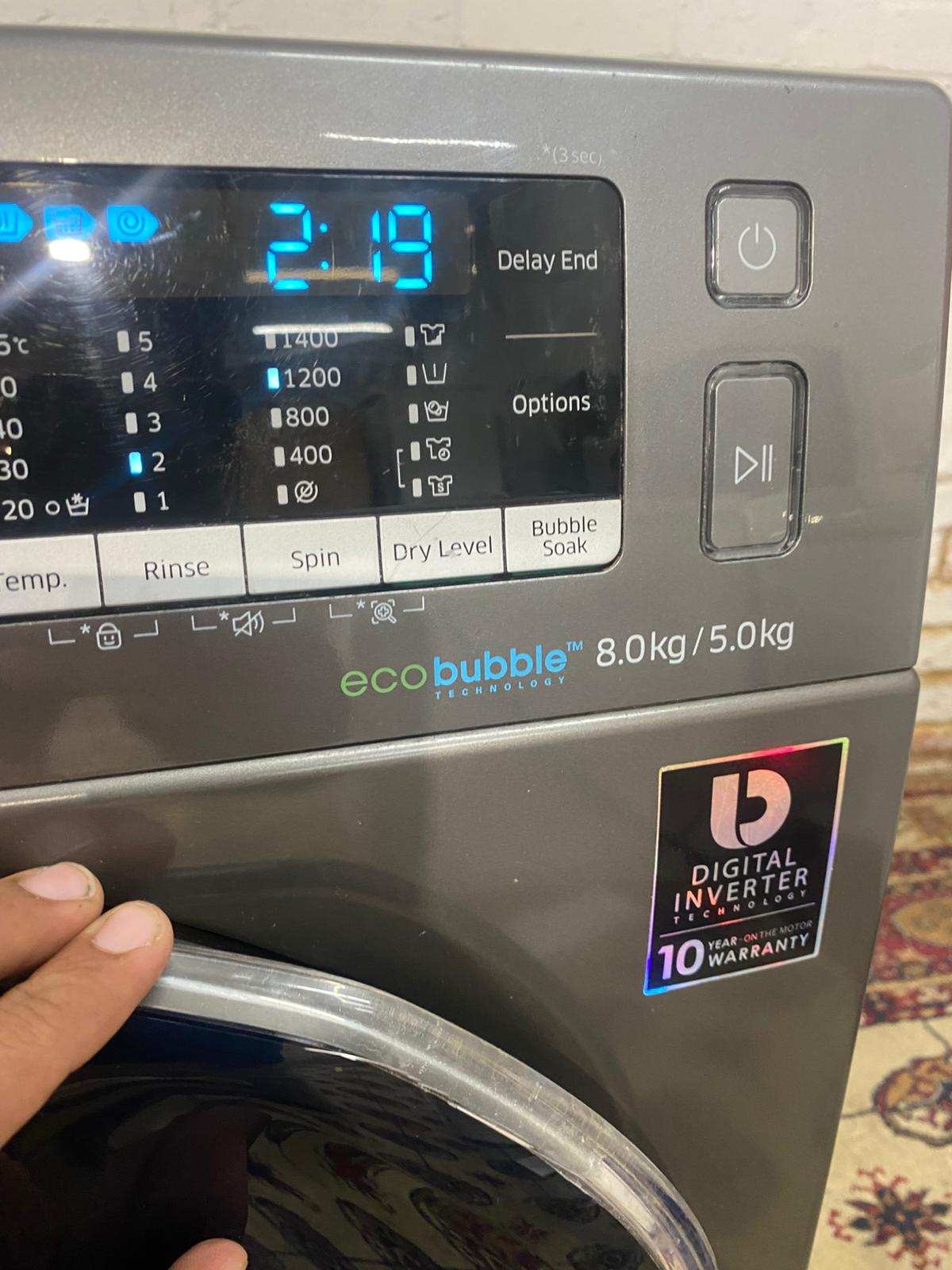 🚚Samsung Silver Grey 8/6KG Washer Dryer Combo Fully Loaded EcoBubble Technology for sale