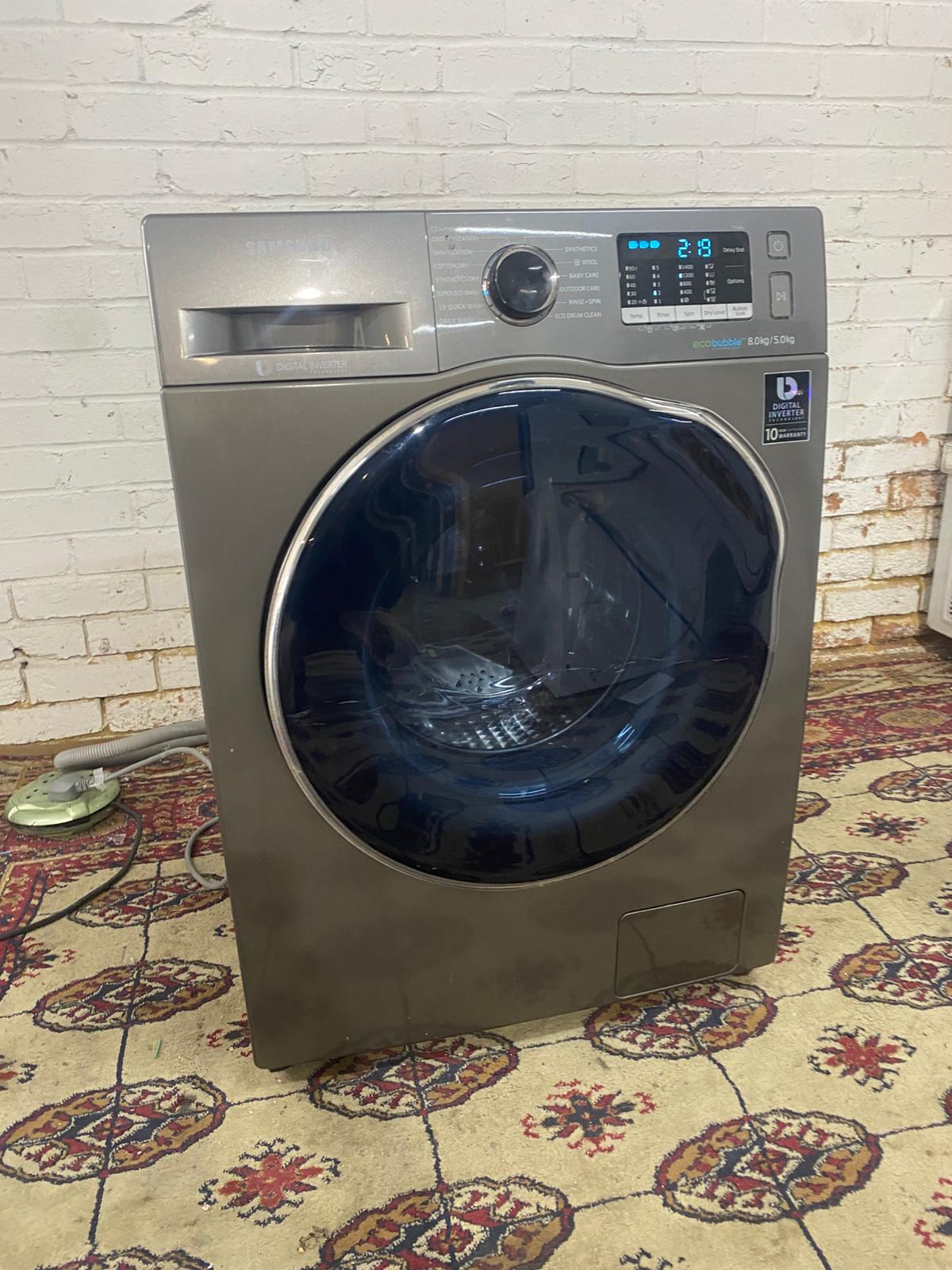 🚚Samsung Silver Grey 8/6KG Washer Dryer Combo Fully Loaded EcoBubble Technology for sale