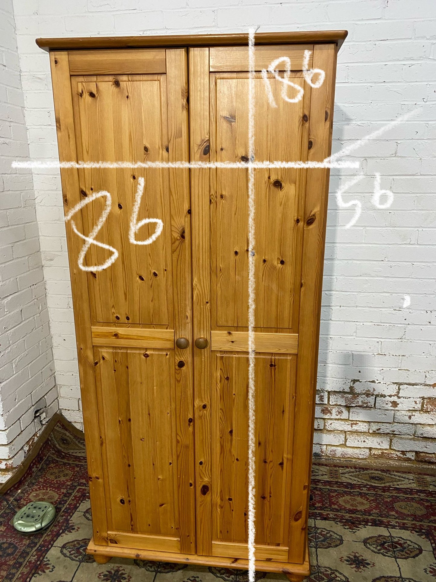 🚚FREE DELIVERY Beautiful Pine Two Door Assemble Wardrobe For Sale