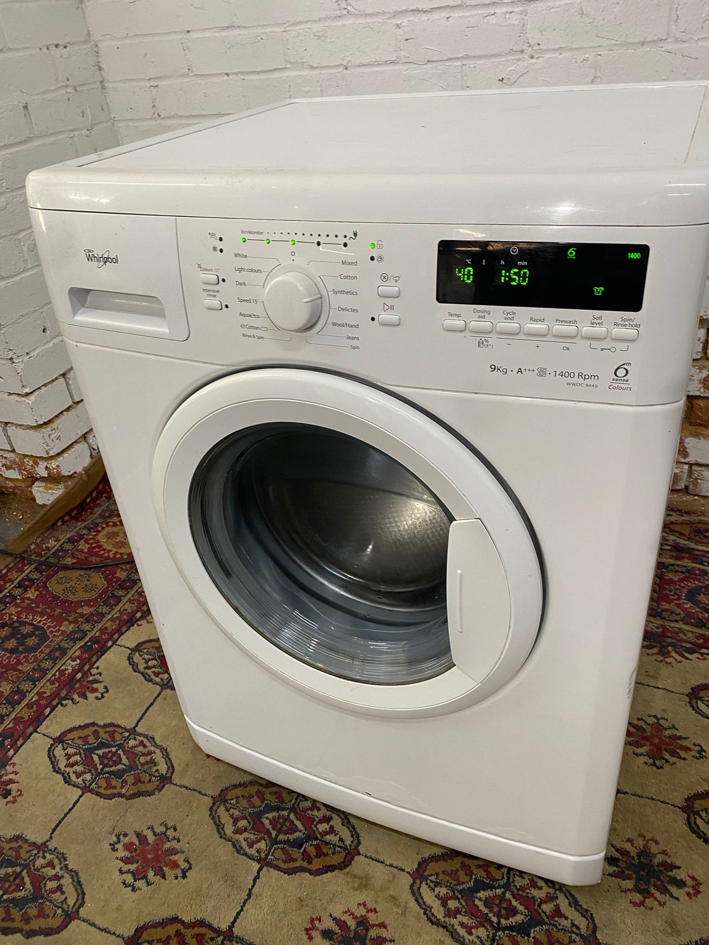 FREE DELIVERY TopBrand Whirlpool 9KG Series 6 Washing Machine For Sale