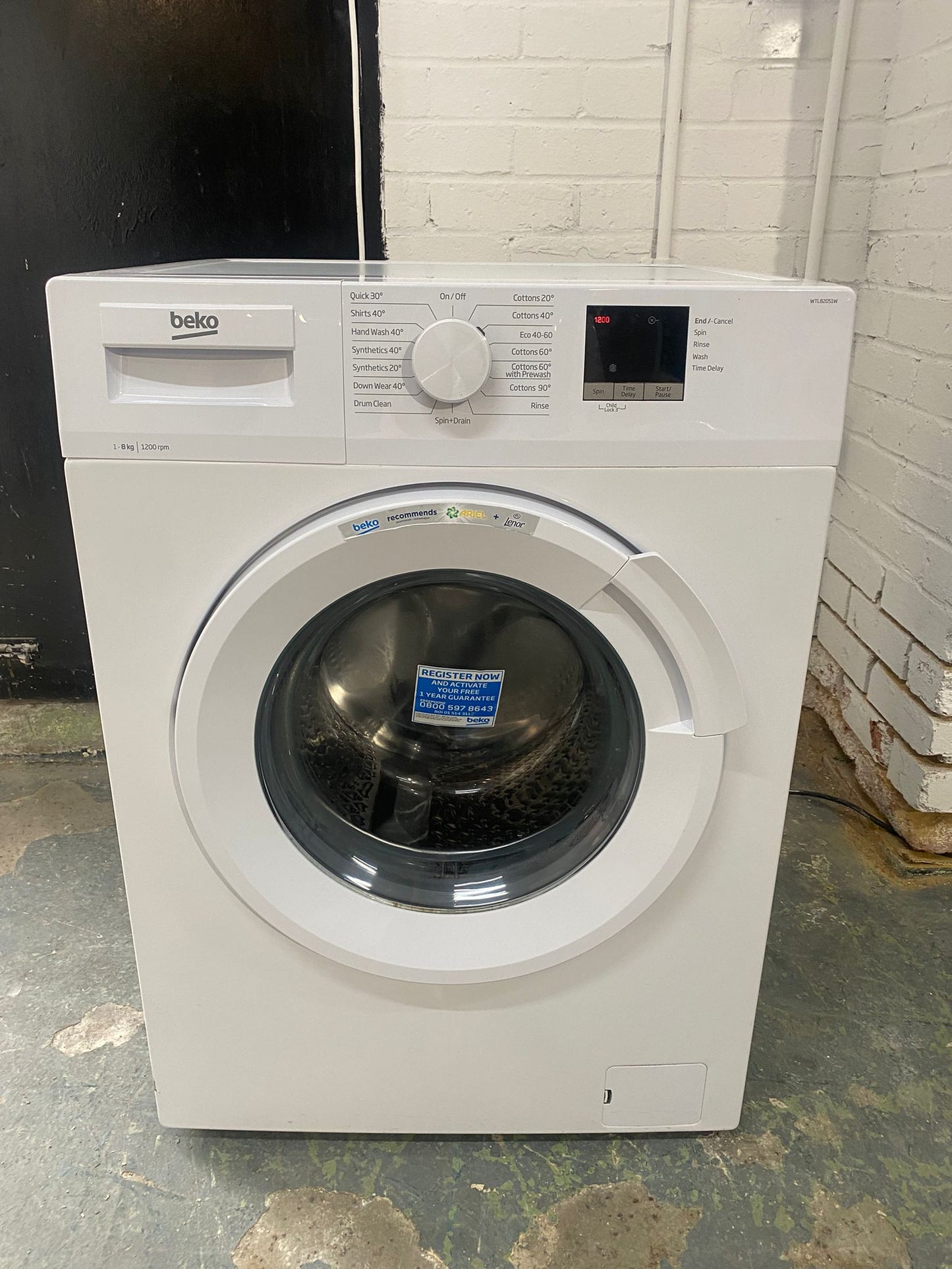 Beautiful Latest Model Beko 8KG A+ Energy Washing Machine For Sale