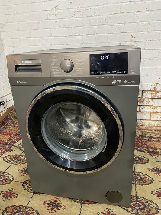 🚚FREE DELIVERY Beautiful Blomberg Mettalic Silver Grey 8KG Washing Machine For Sale