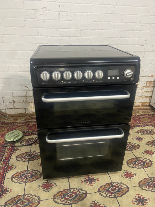 TopBrand Hotpoint 60CM  Black Electric Ceramic Cooker With Dual Oven/Grill for sale