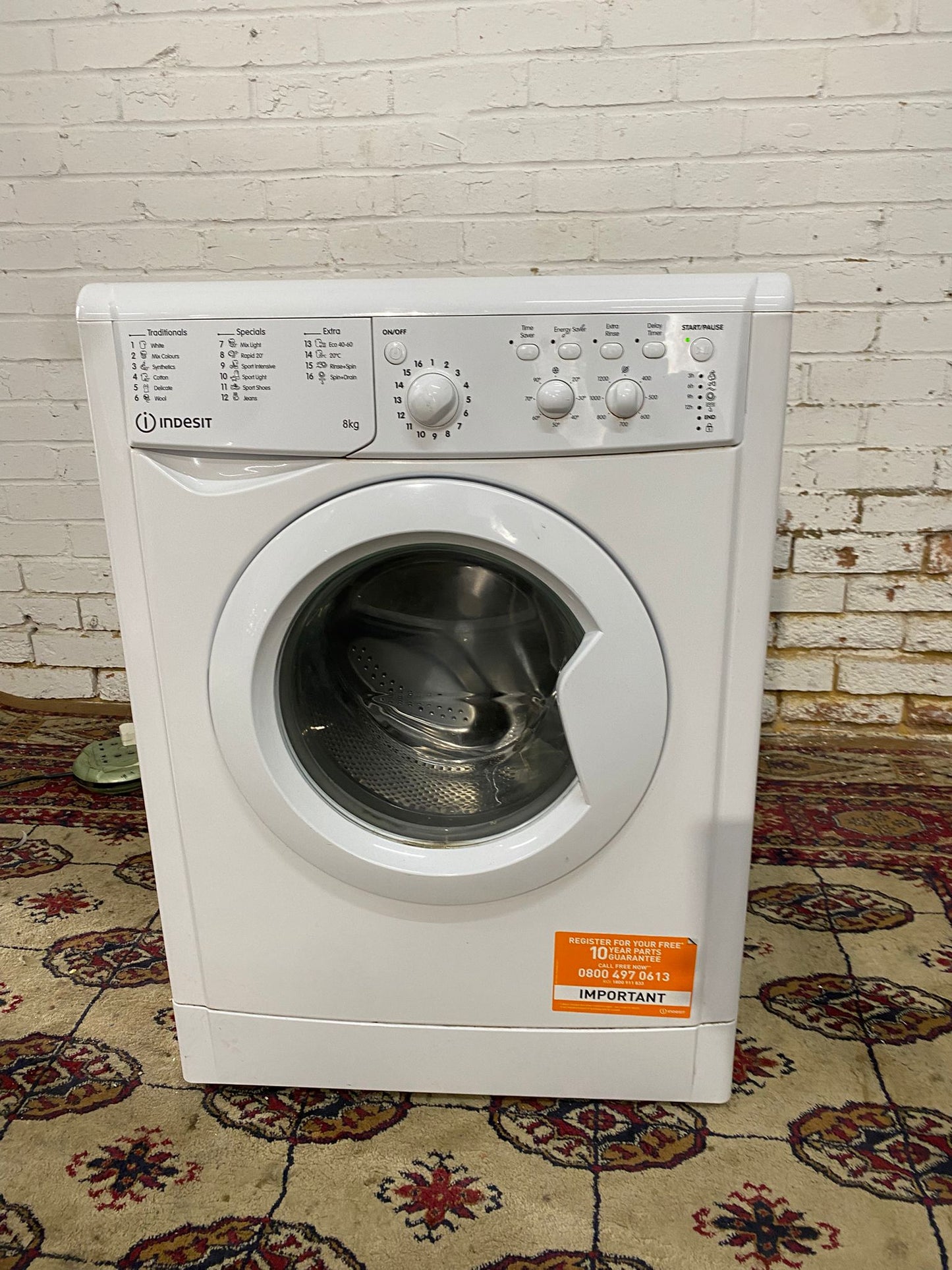 🚚Beautiful Latest Model Indesit 8KG A+ Energy Washing Machine For Sale
