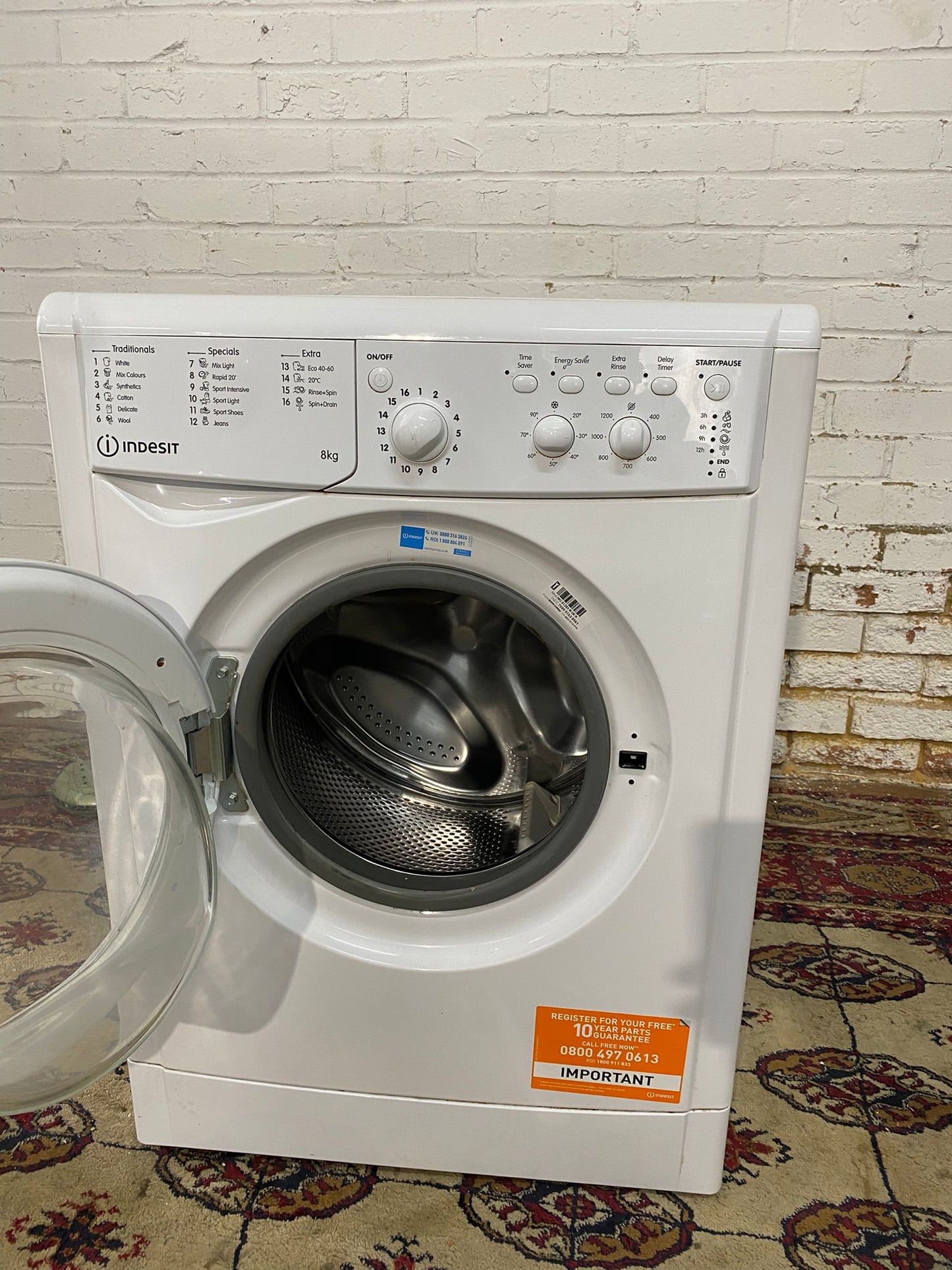 🚚Beautiful Latest Model Indesit 8KG A+ Energy Washing Machine For Sale