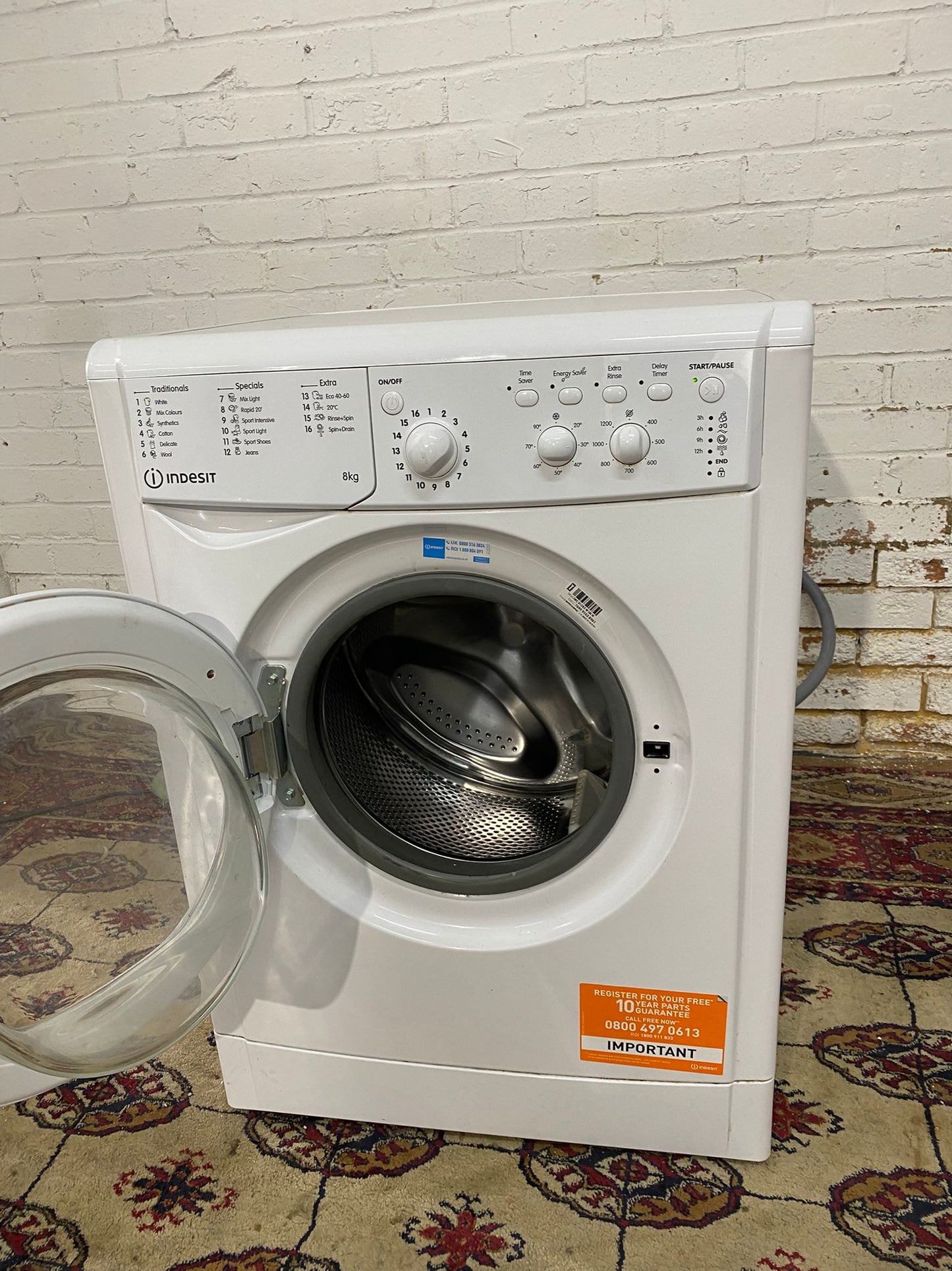 🚚Beautiful Latest Model Indesit 8KG A+ Energy Washing Machine For Sale