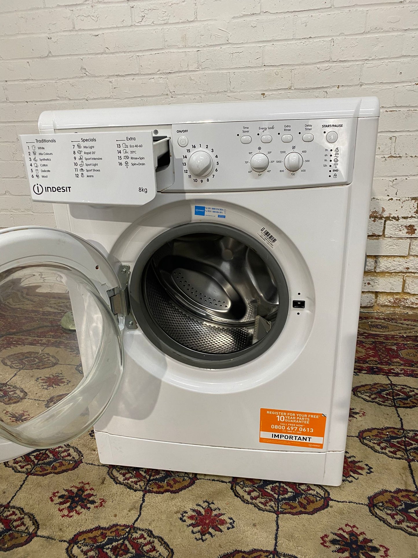 🚚Beautiful Latest Model Indesit 8KG A+ Energy Washing Machine For Sale