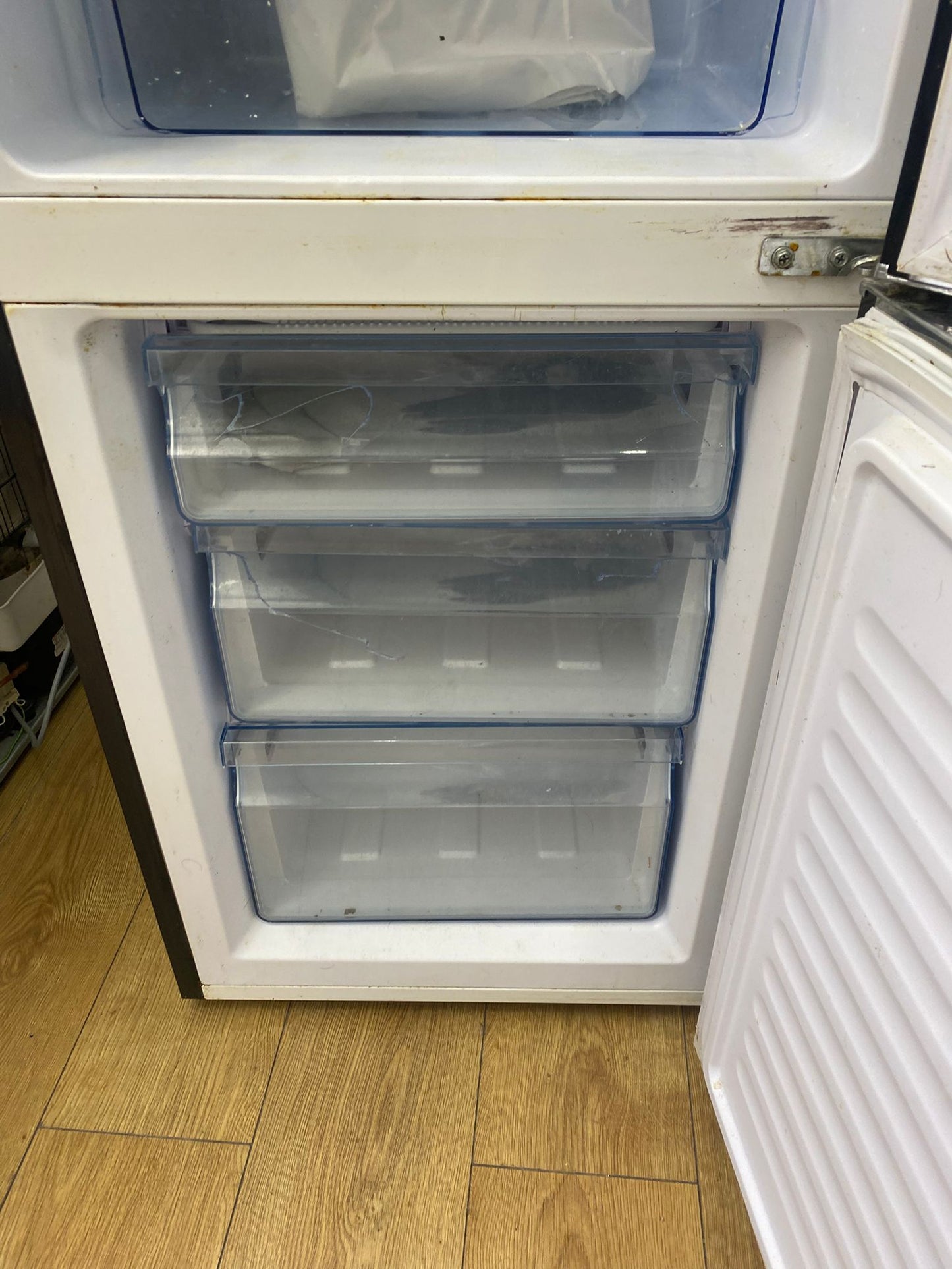 🚚Beautiful Amica Black Retro Style Fridge Freezer For Sale