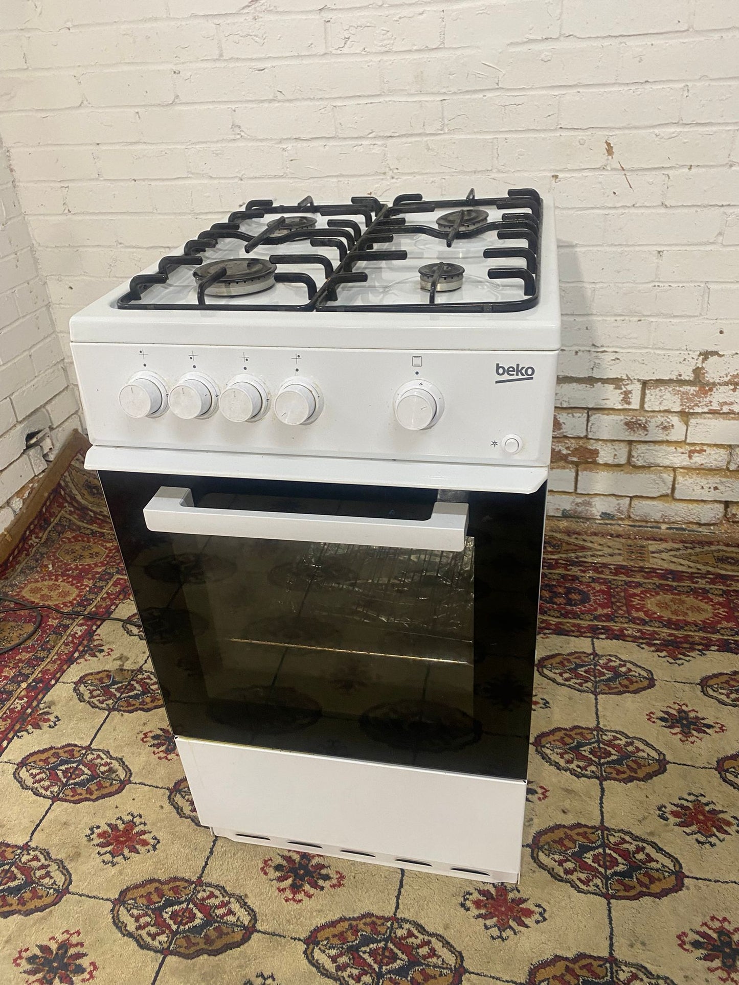 🚚Beautiful 50 CM White Gas Cooker With Large Oven For Sale