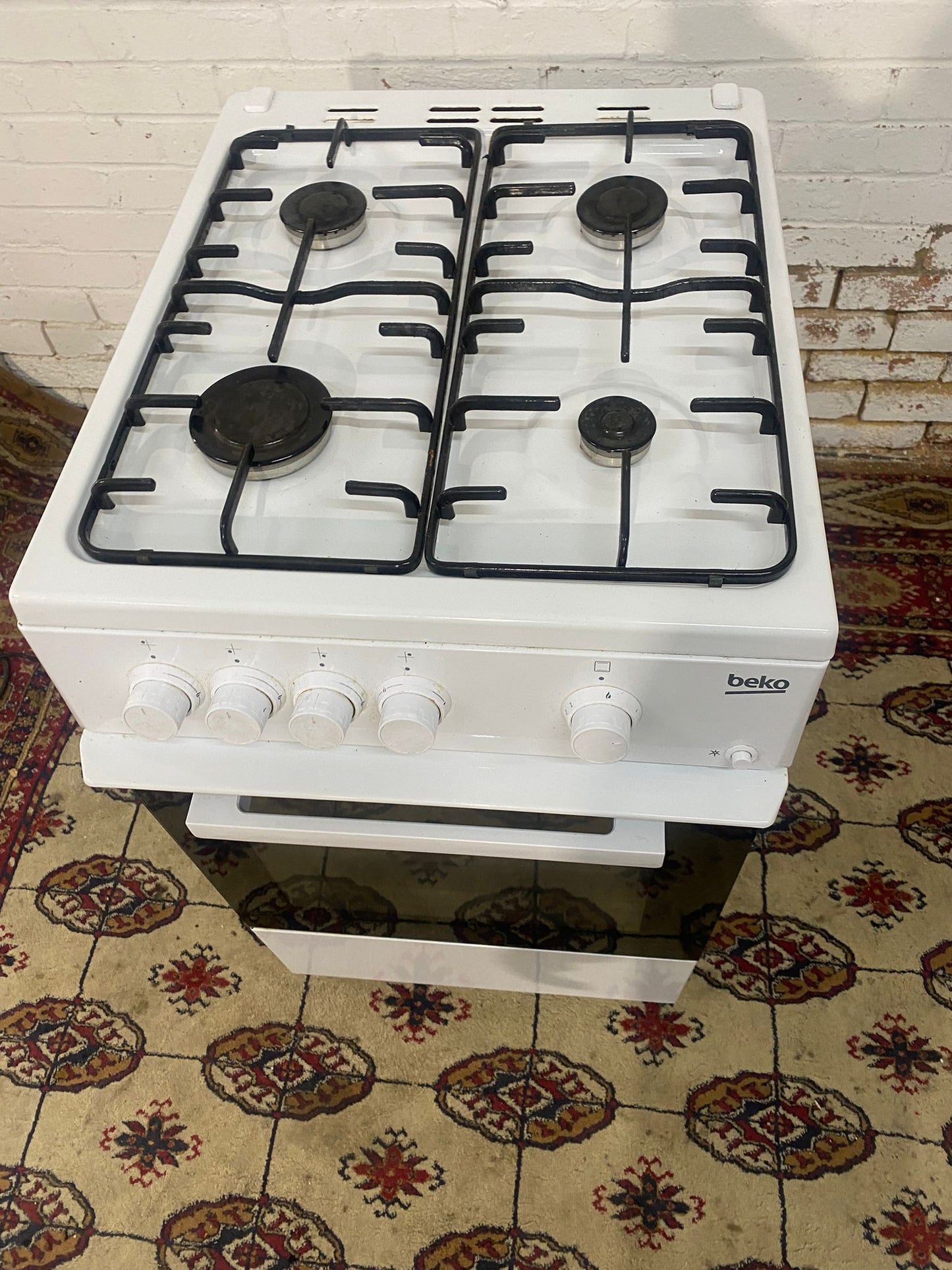 🚚Beautiful 50 CM White Gas Cooker With Large Oven For Sale