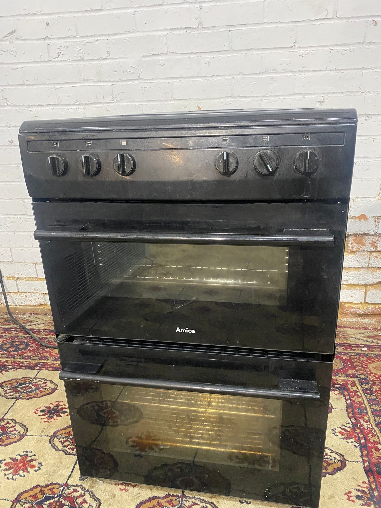 Beautiful 60CM Amica Black Electric Cooker With Dual Grill/Oven For Sale