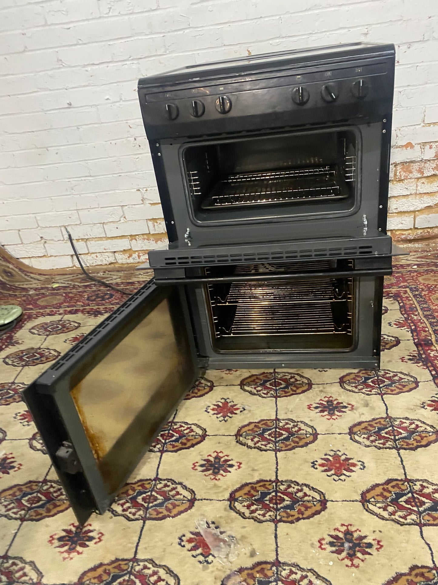 Beautiful 60CM Amica Black Electric Cooker With Dual Grill/Oven For Sale
