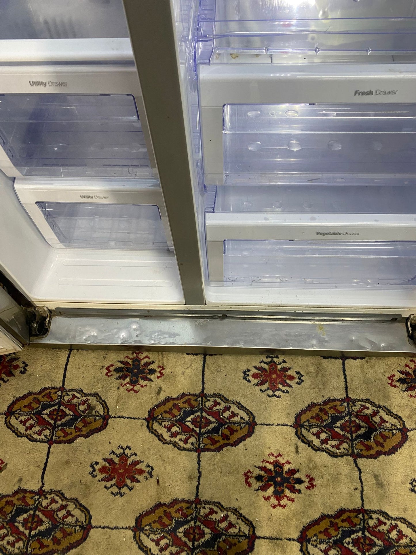 🚚Samsung Stainless Steel Double Door 90CM Wide Frost Free Plumb In American Fridge Freezer For Sale