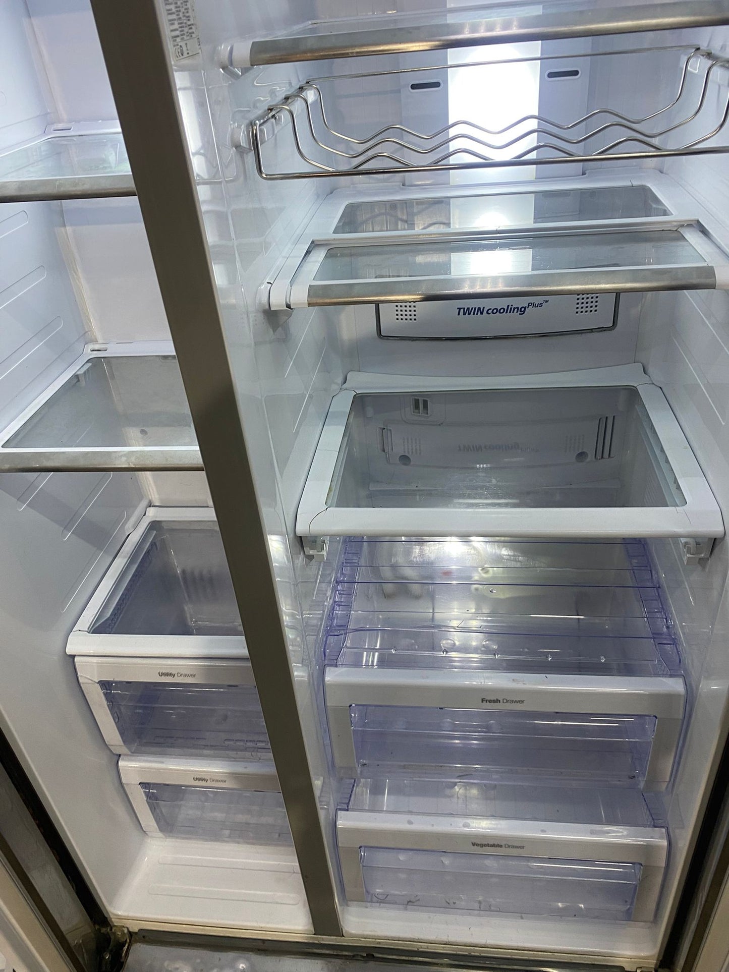 🚚Samsung Stainless Steel Double Door 90CM Wide Frost Free Plumb In American Fridge Freezer For Sale