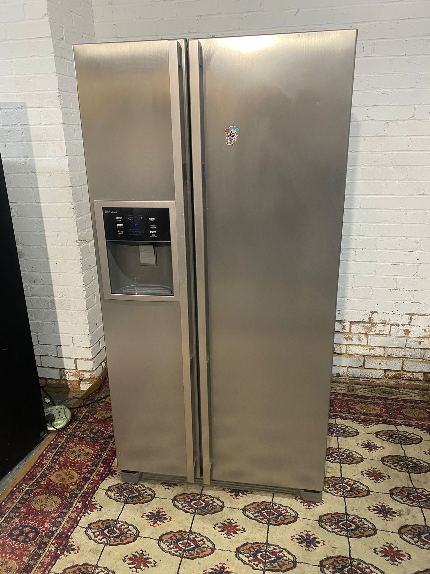 🚚JohnLewis Double Door 90CM Wide Frost Free Plumb In American Fridge Freezer For Sale