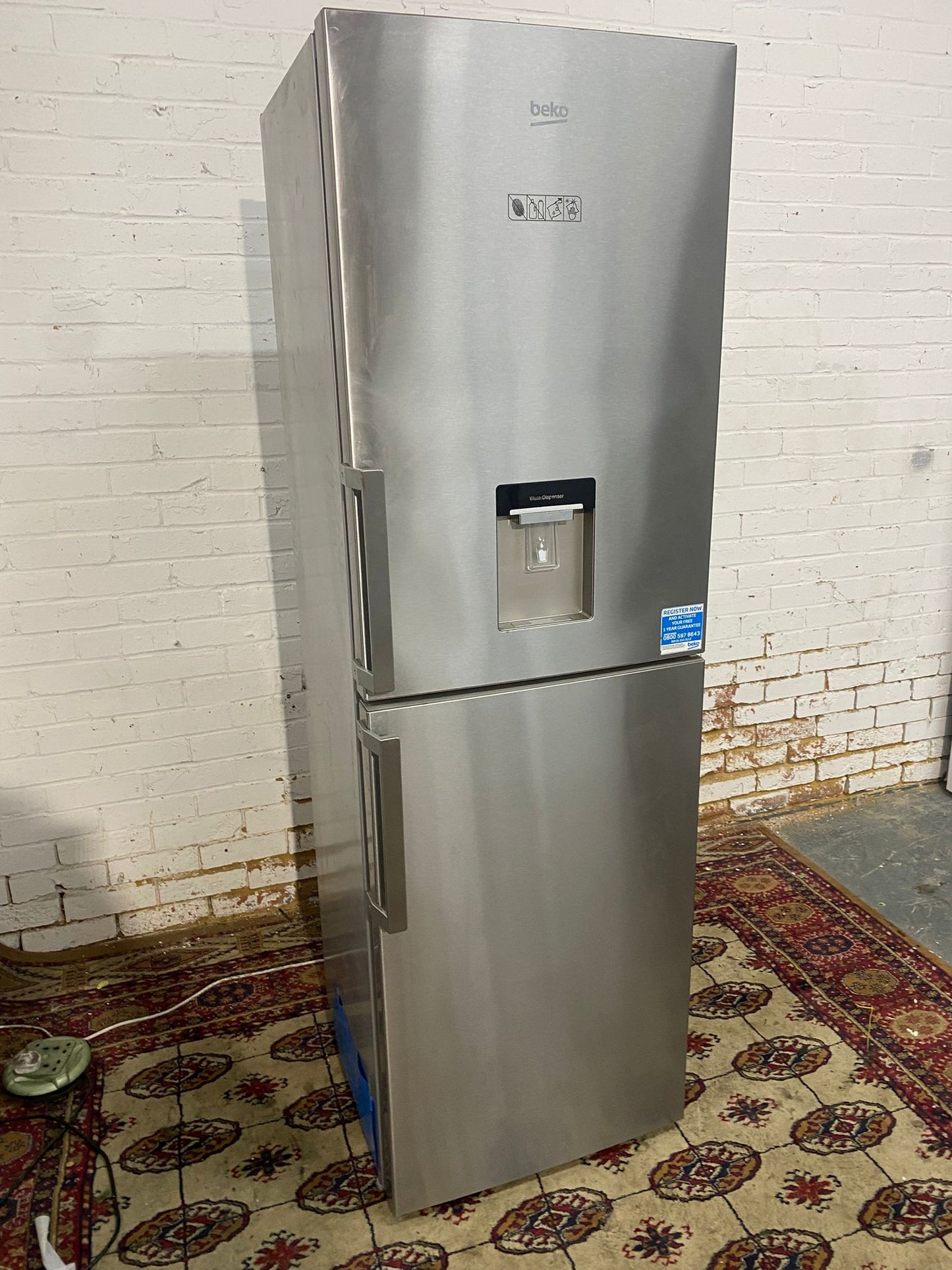 🚚Tall Beko Stainless Steel Fridge Freezer With Water Dispenser Frost Free Fridge Freezer For Sale