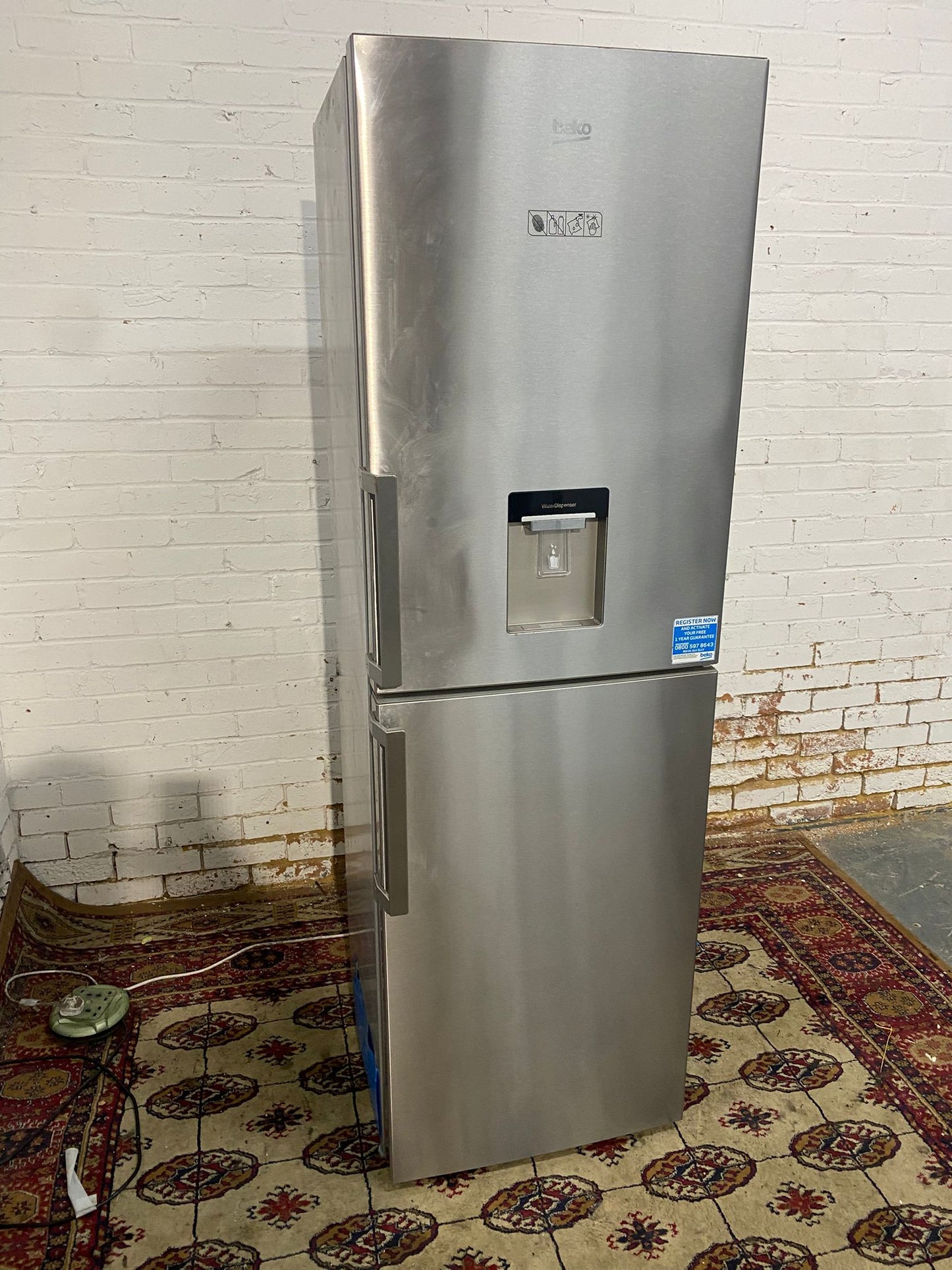 🚚Tall Beko Stainless Steel Fridge Freezer With Water Dispenser Frost Free Fridge Freezer For Sale