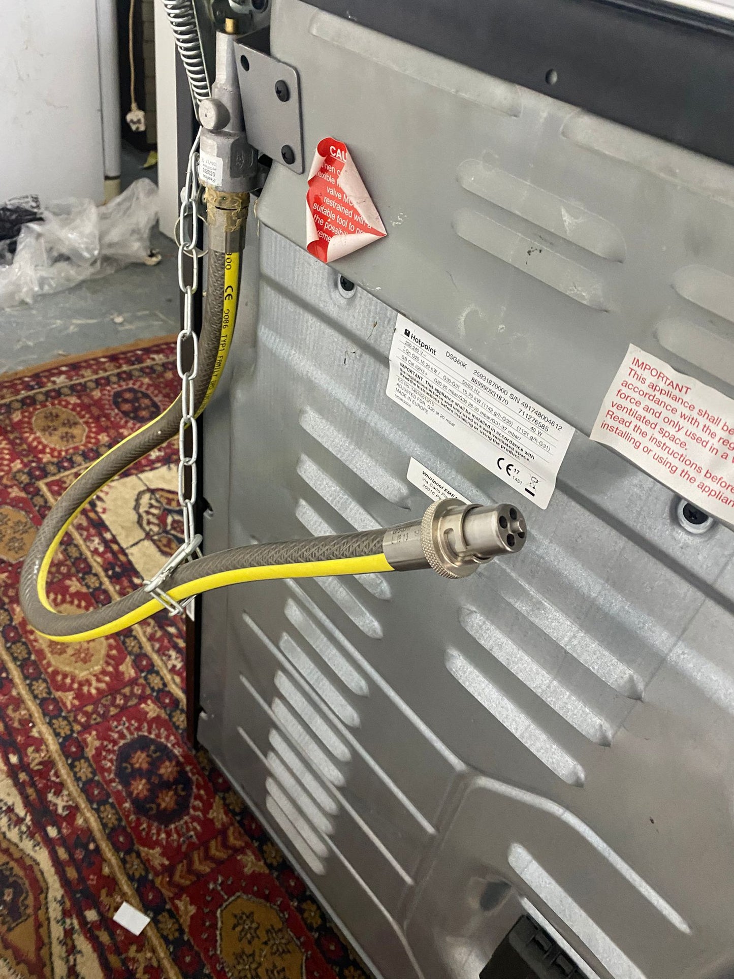 🚚HotPoint Black 60CM Gas Cooker With Oven/Grill For Sale