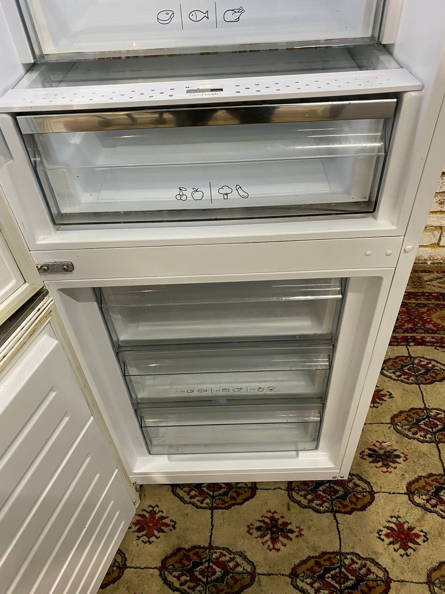 Beautiful TopBrand Sharp White Frost Free Fridge Freezer For Sale