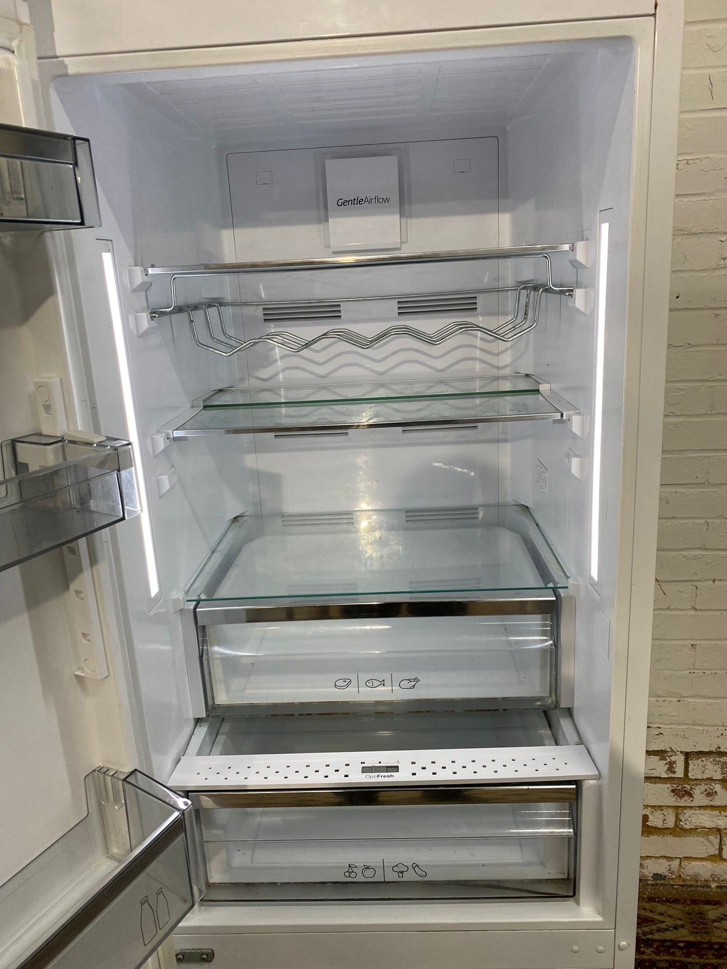 Beautiful TopBrand Sharp White Frost Free Fridge Freezer For Sale