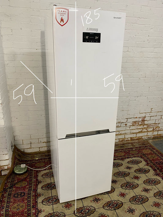 Beautiful TopBrand Sharp White Frost Free Fridge Freezer For Sale