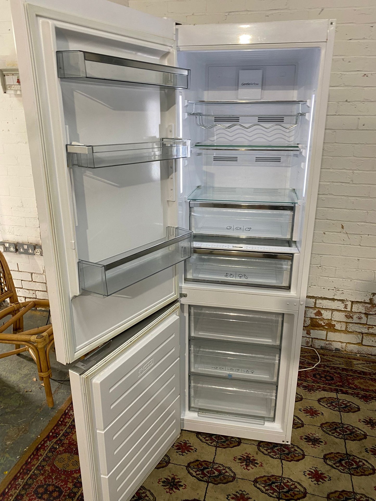 Beautiful TopBrand Sharp White Frost Free Fridge Freezer For Sale
