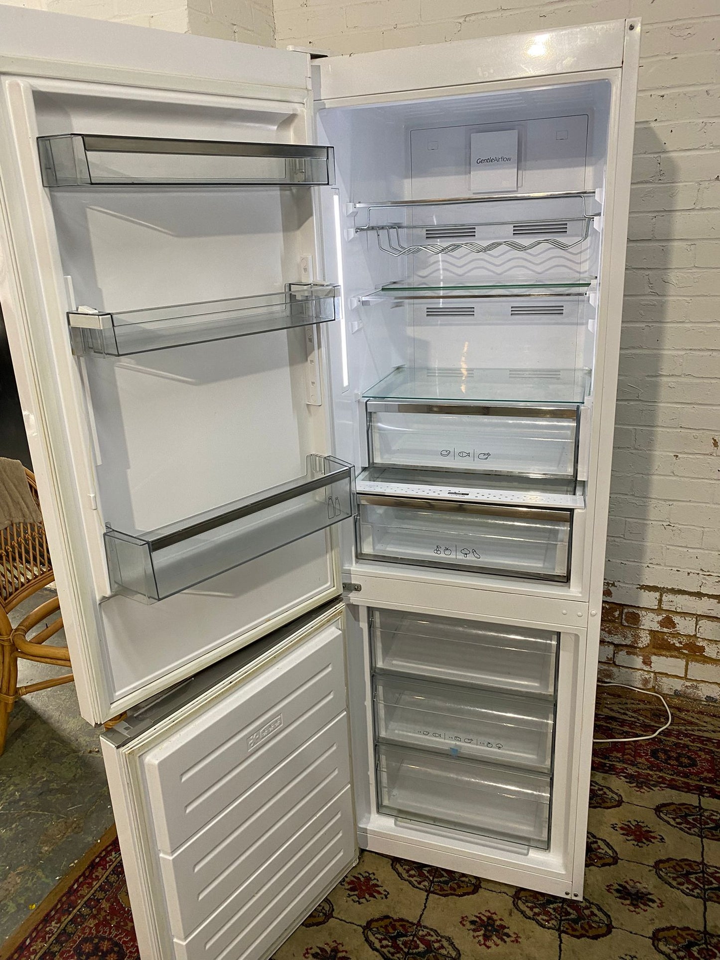 Beautiful TopBrand Sharp White Frost Free Fridge Freezer For Sale