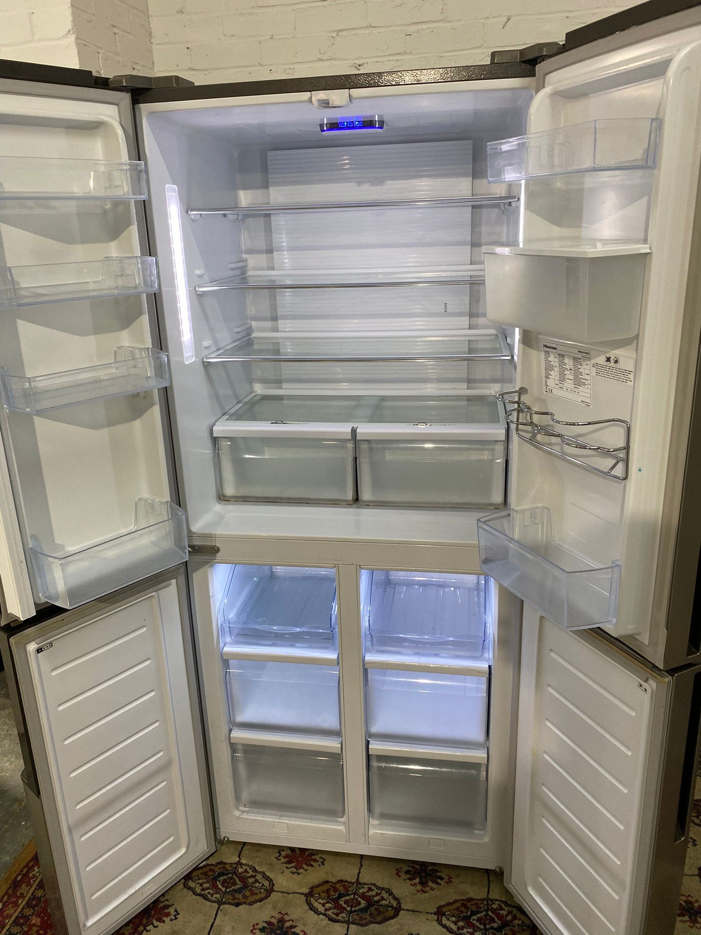 🚚Tall Hisense 4Doors French Style Fridge Freezer With Water Dispenser For Sale