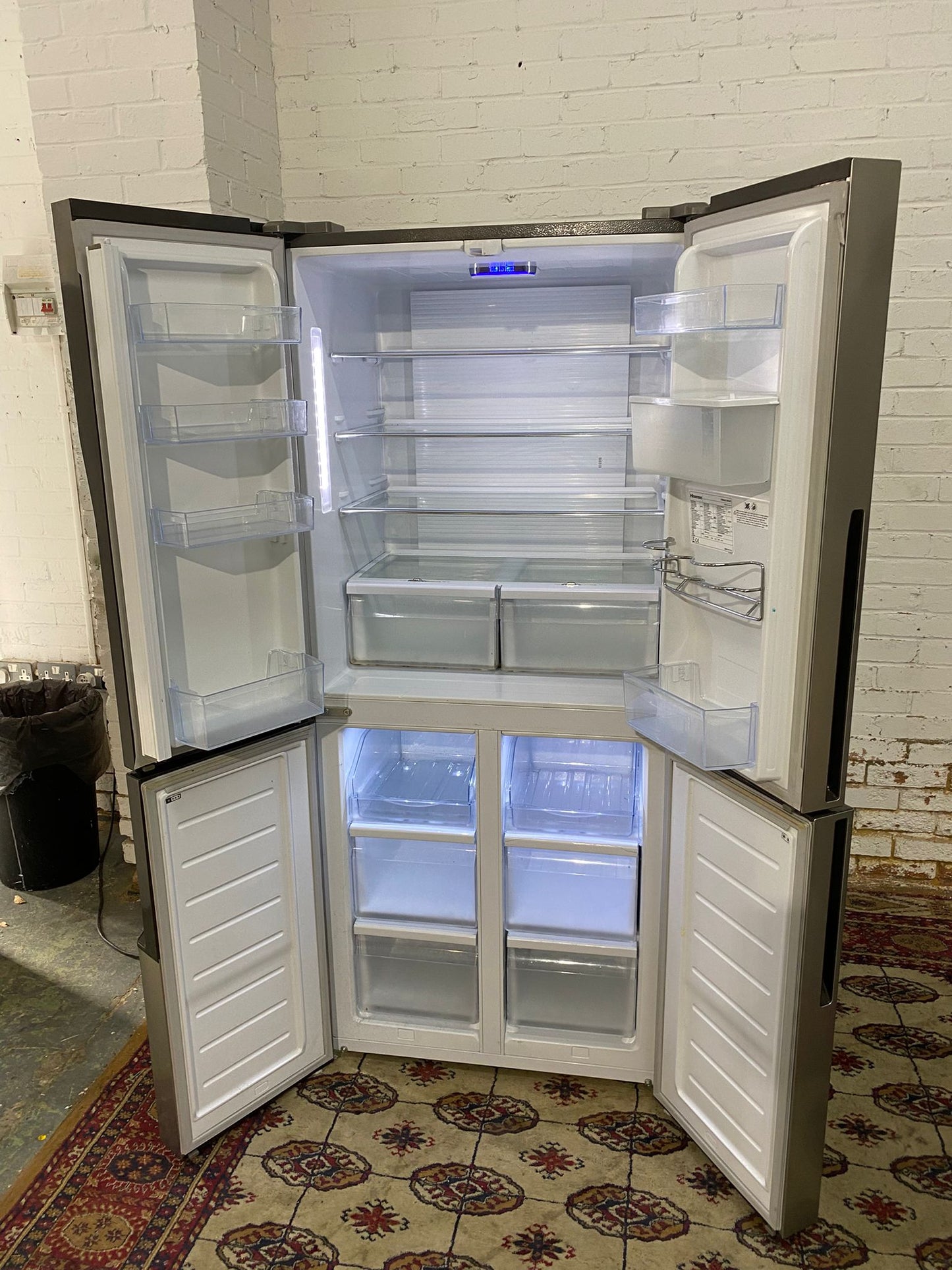 🚚Tall Hisense 4Doors French Style Fridge Freezer With Water Dispenser For Sale