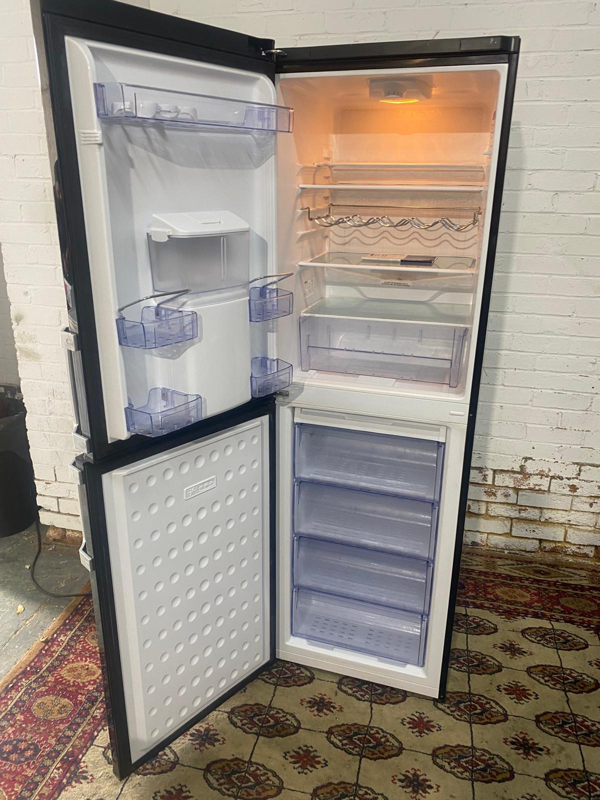 🚚Tall Beko Black Fridge Freezer With Water Dispenser Frost Free For Sale