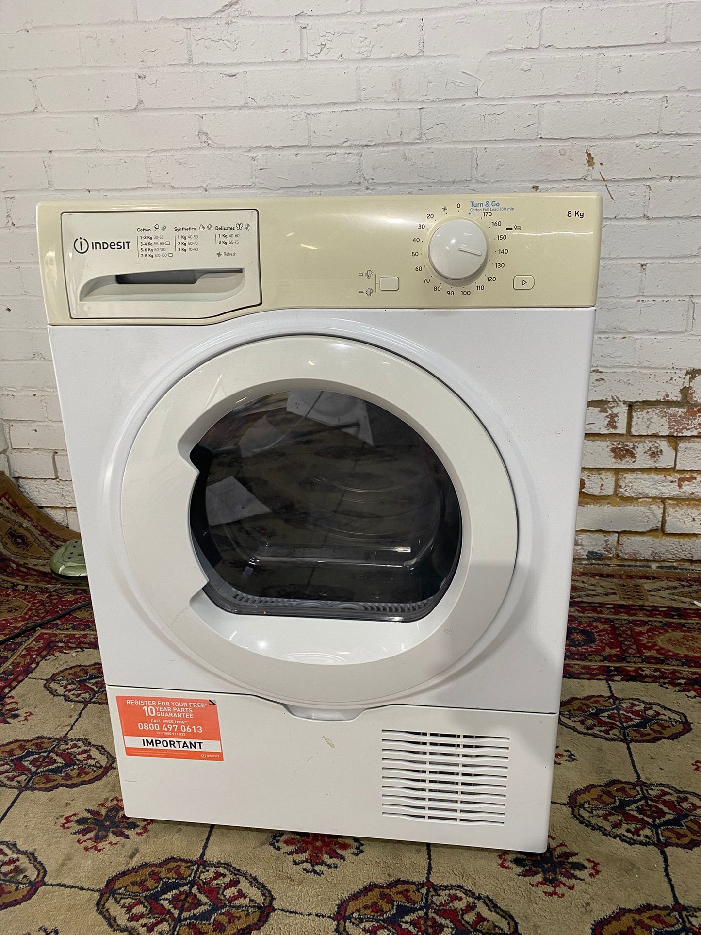 Beautiful Indesit 8KG Glass Door Condenser Dryer With HeatPump For Sale