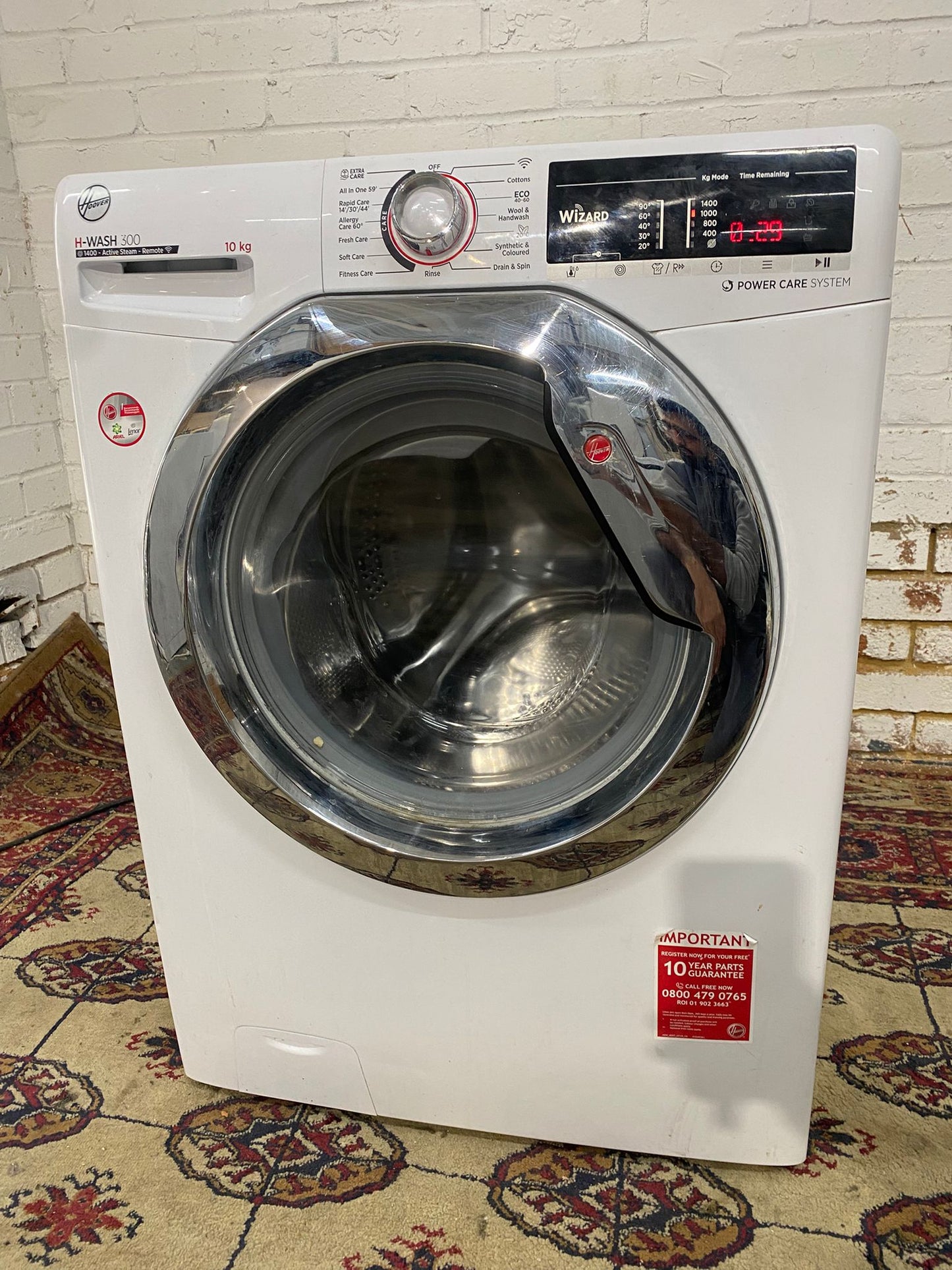 🚚Beautiful Hoover Large Drum 10kg Wifi Washing Machine For Sale