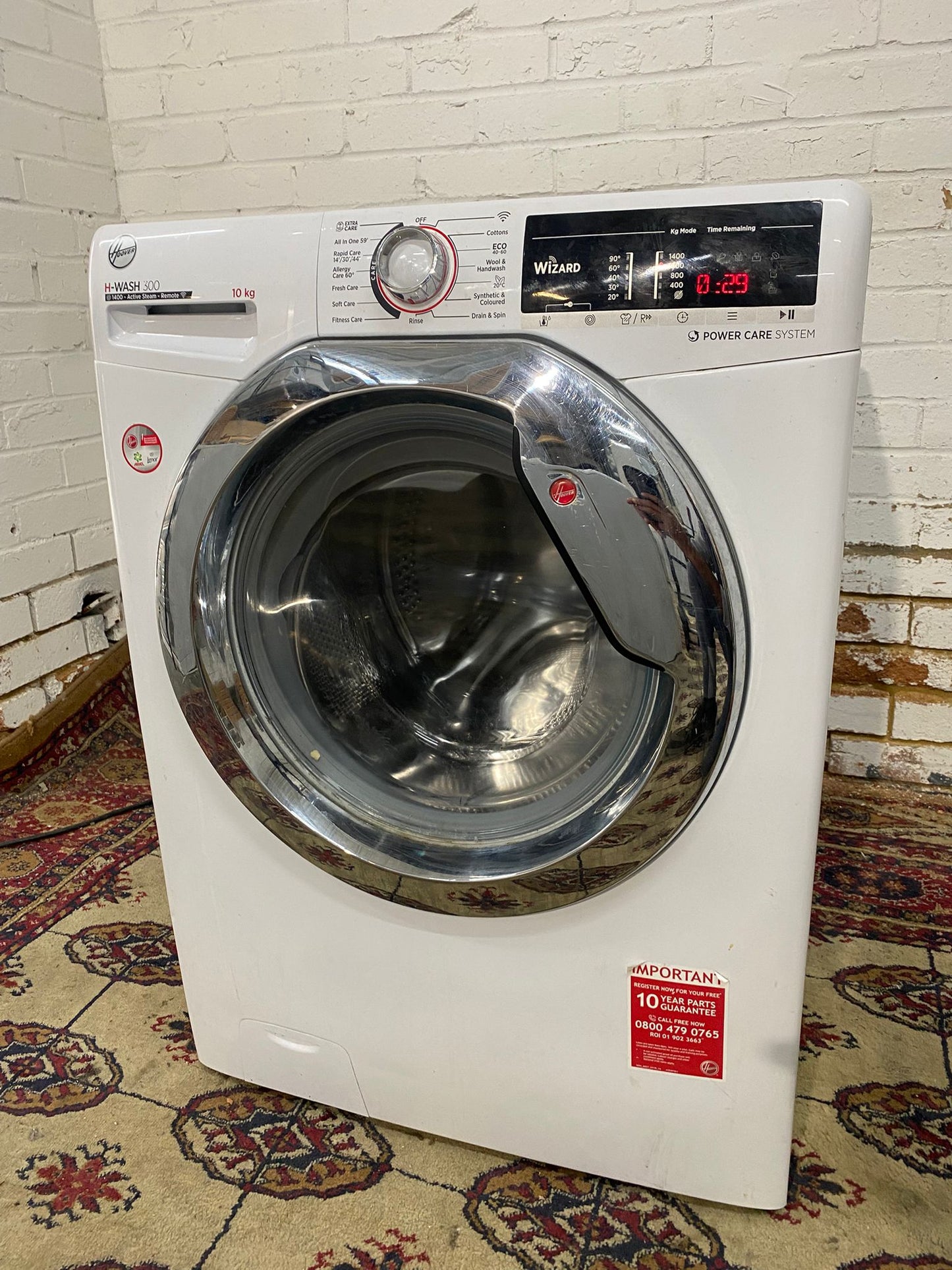 🚚Beautiful Hoover Large Drum 10kg Wifi Washing Machine For Sale