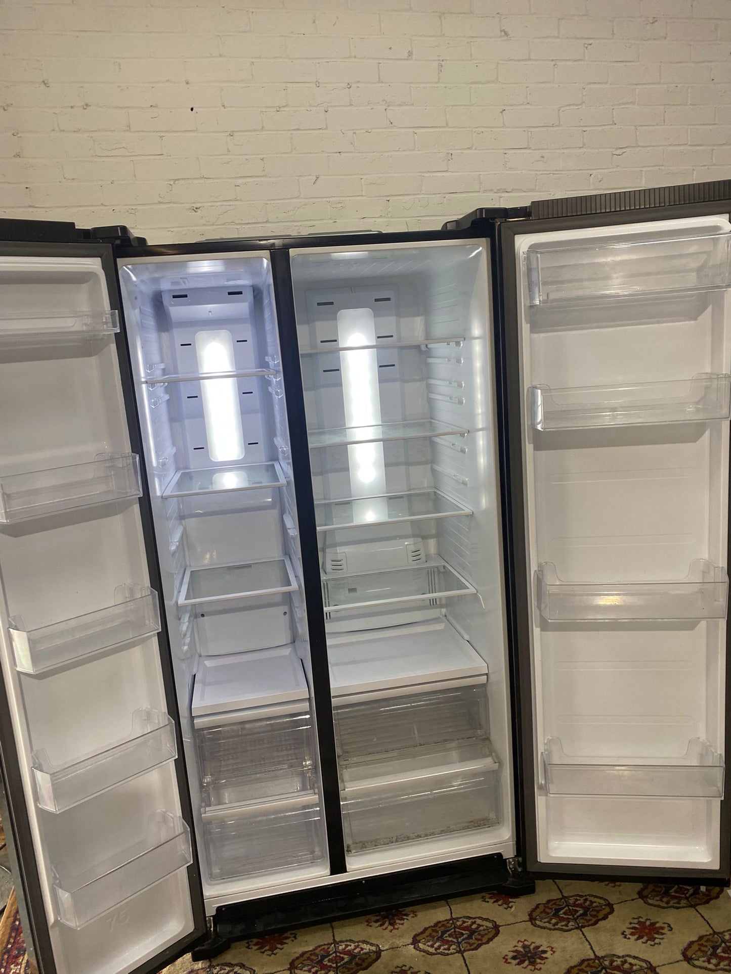 🚐Samsung Latest Model Black Double Door American Non Plumb Fridge Freezer for sale