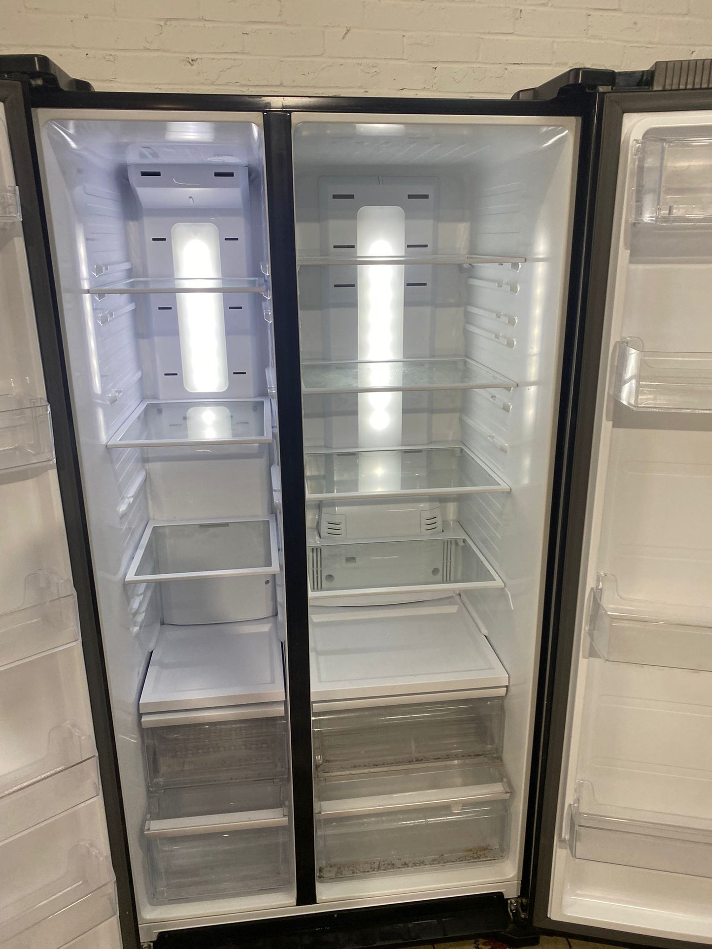 🚐Samsung Latest Model Black Double Door American Non Plumb Fridge Freezer for sale