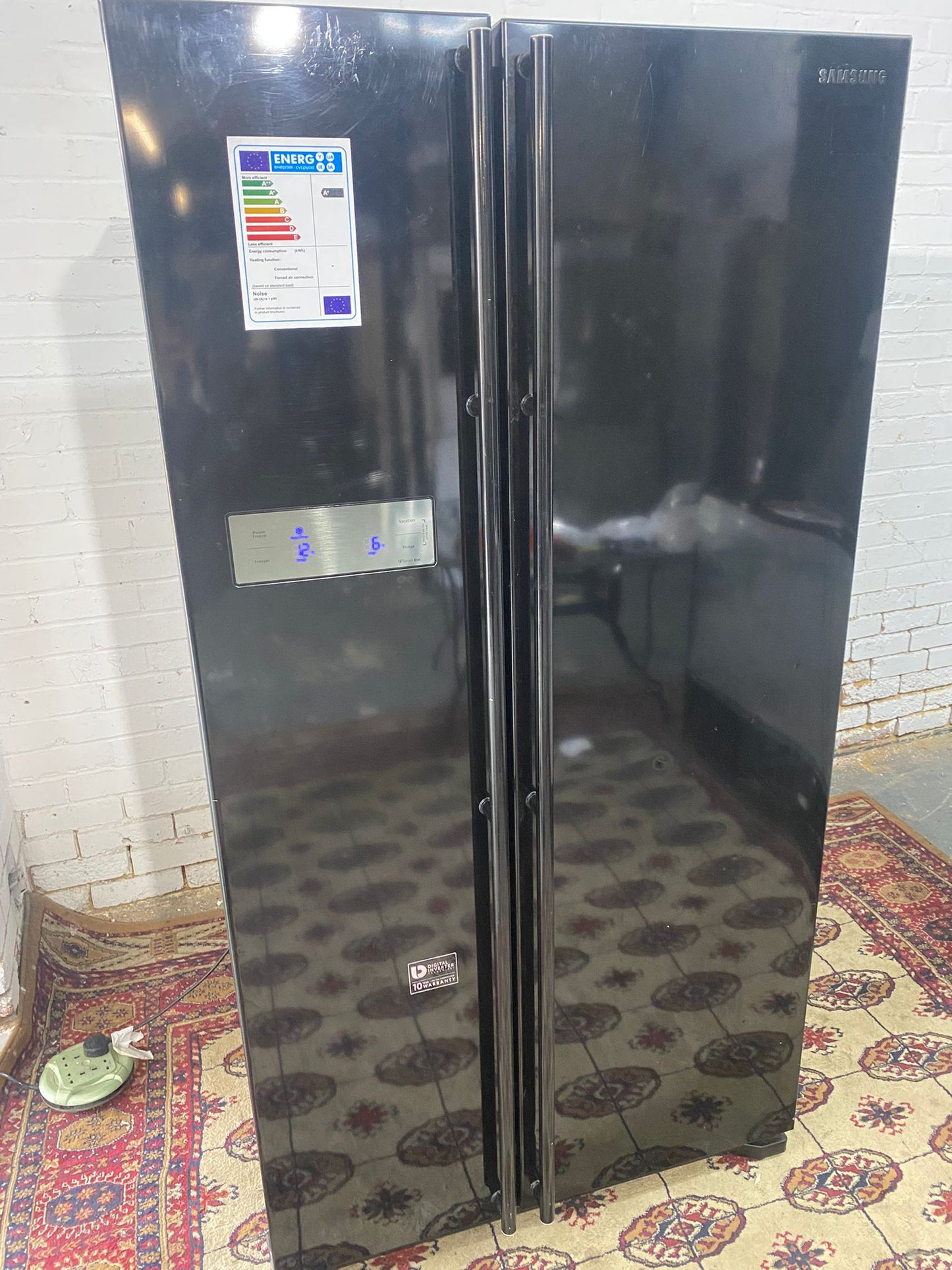 🚐Samsung Latest Model Black Double Door American Non Plumb Fridge Freezer for sale