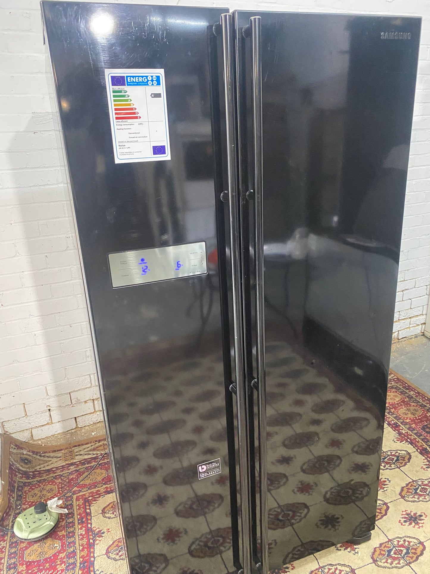 🚐Samsung Latest Model Black Double Door American Non Plumb Fridge Freezer for sale