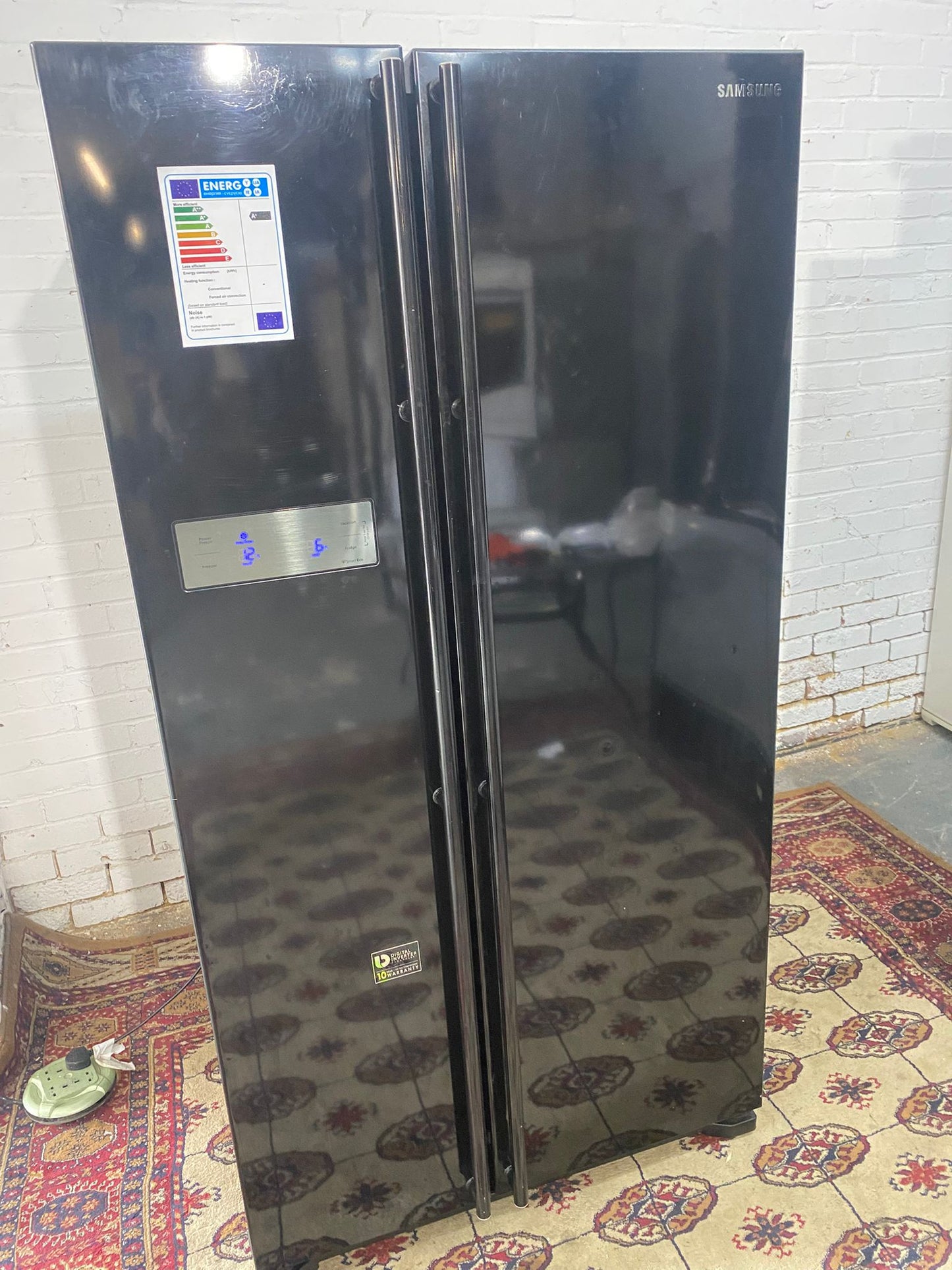 🚐Samsung Latest Model Black Double Door American Non Plumb Fridge Freezer for sale