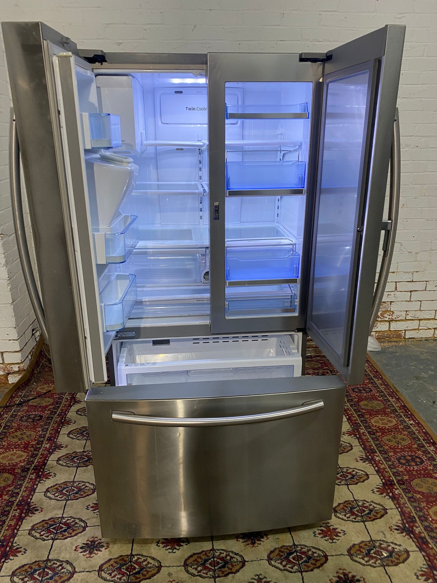 Samsung 3Doors French Style Plumb In Fridge Freezer With IceMaker For Sale