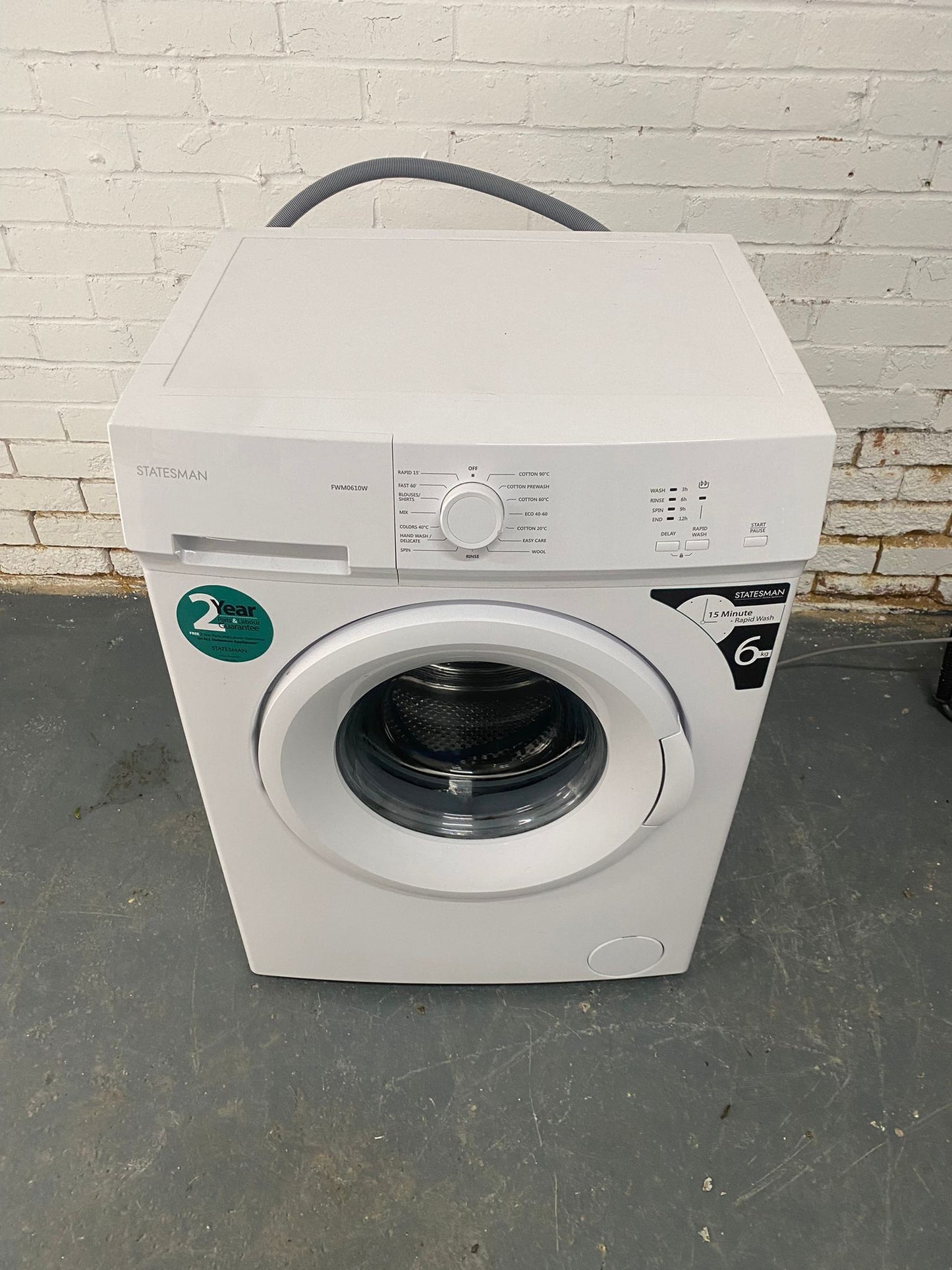 FREE DELIVERY Beautiful Stateman 6KG Slim Washing Machine  For Sale