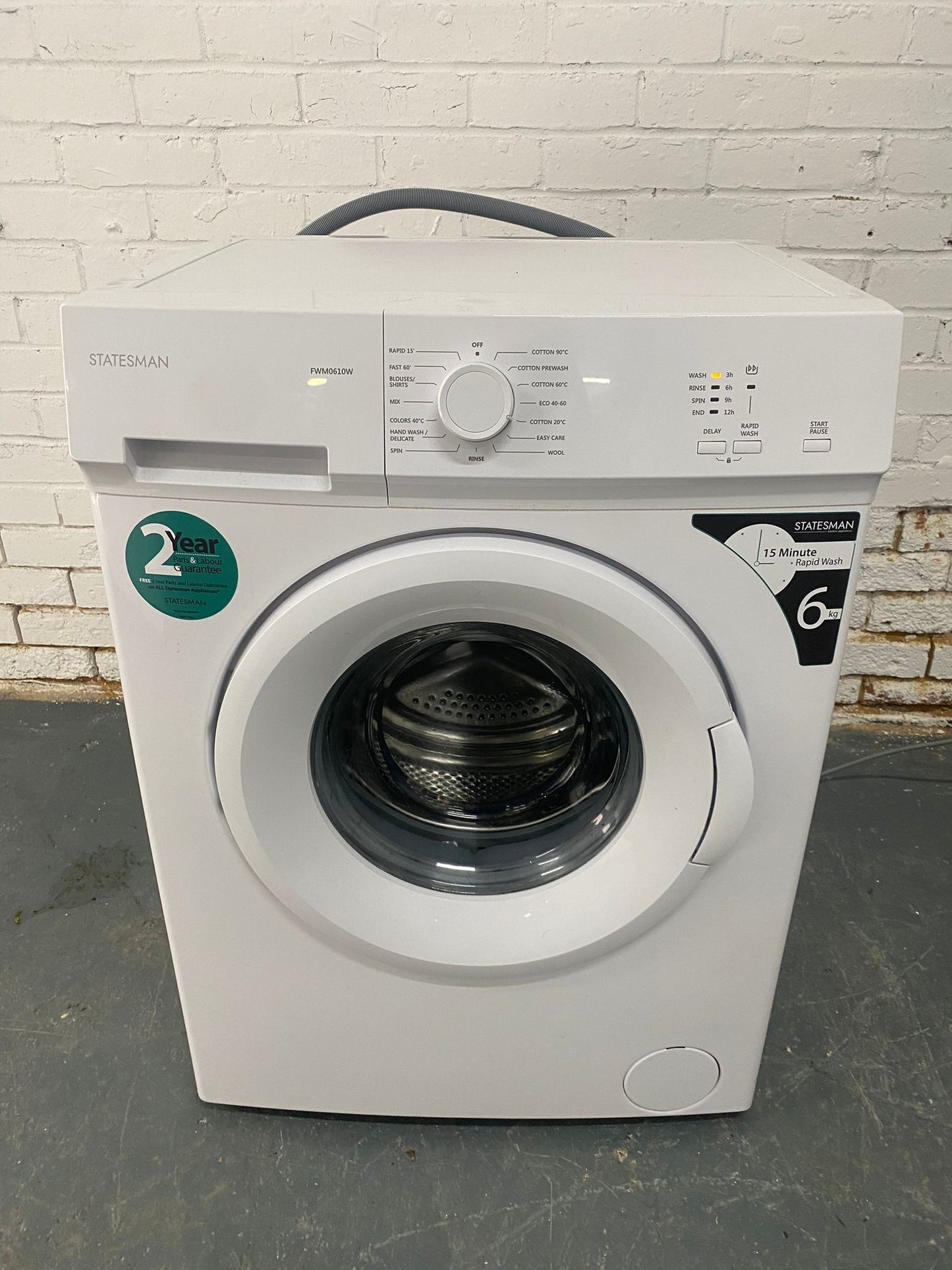 FREE DELIVERY Beautiful Stateman 6KG Slim Washing Machine  For Sale