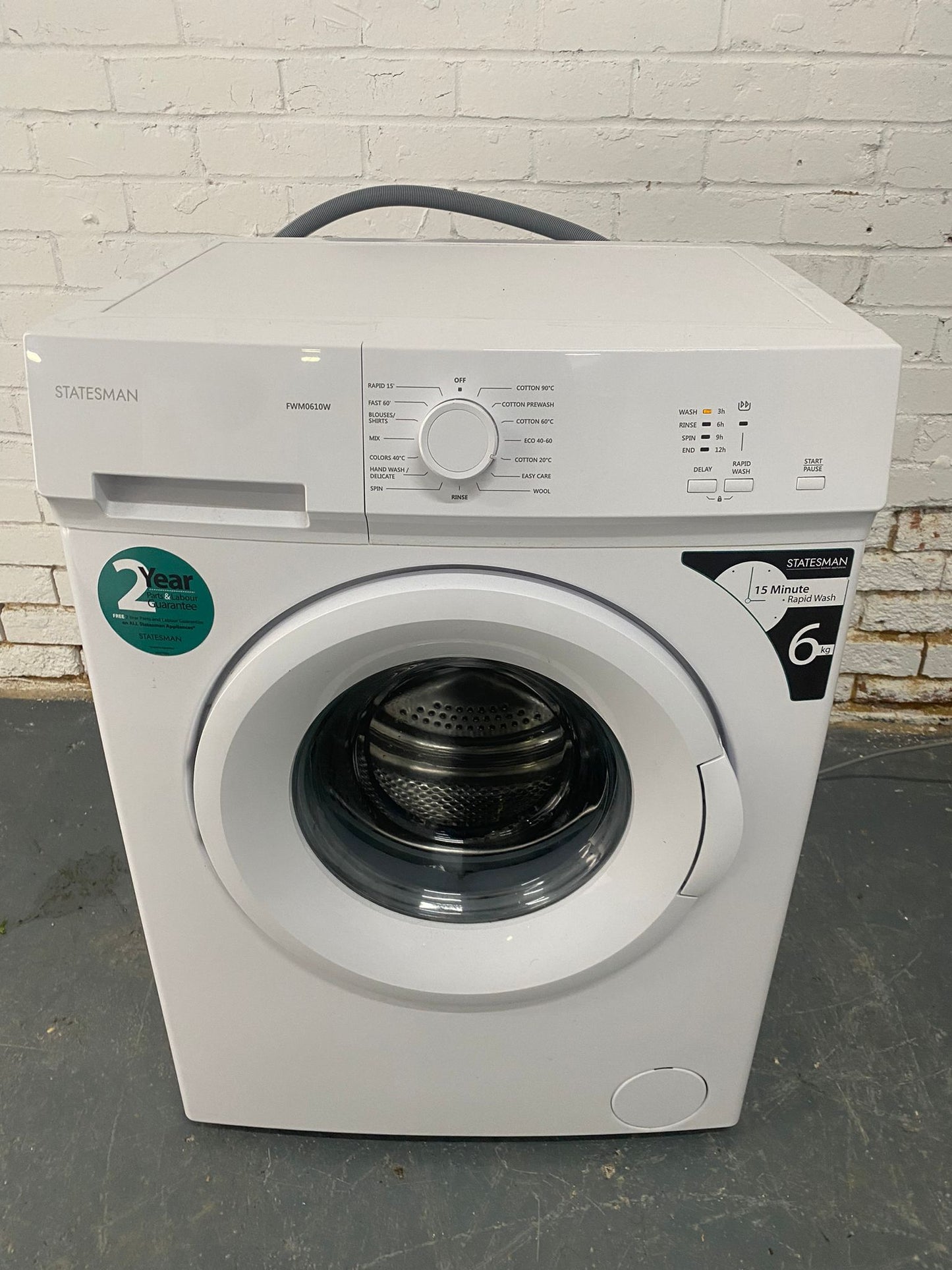FREE DELIVERY Beautiful Stateman 6KG Slim Washing Machine  For Sale