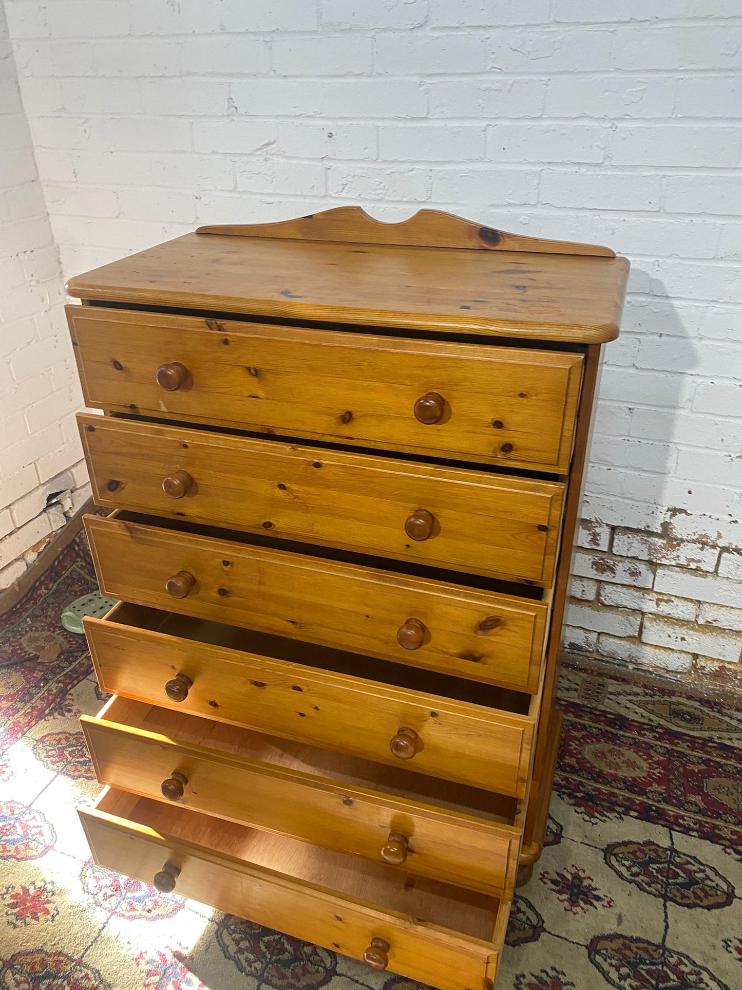 🚚Beautiful 6 Drawers Pine Chest Dresser For Sale