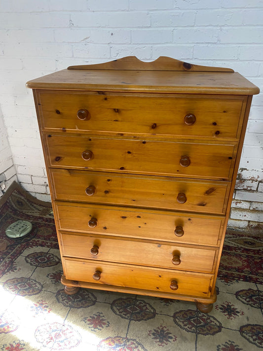 🚚Beautiful 6 Drawers Pine Chest Dresser For Sale