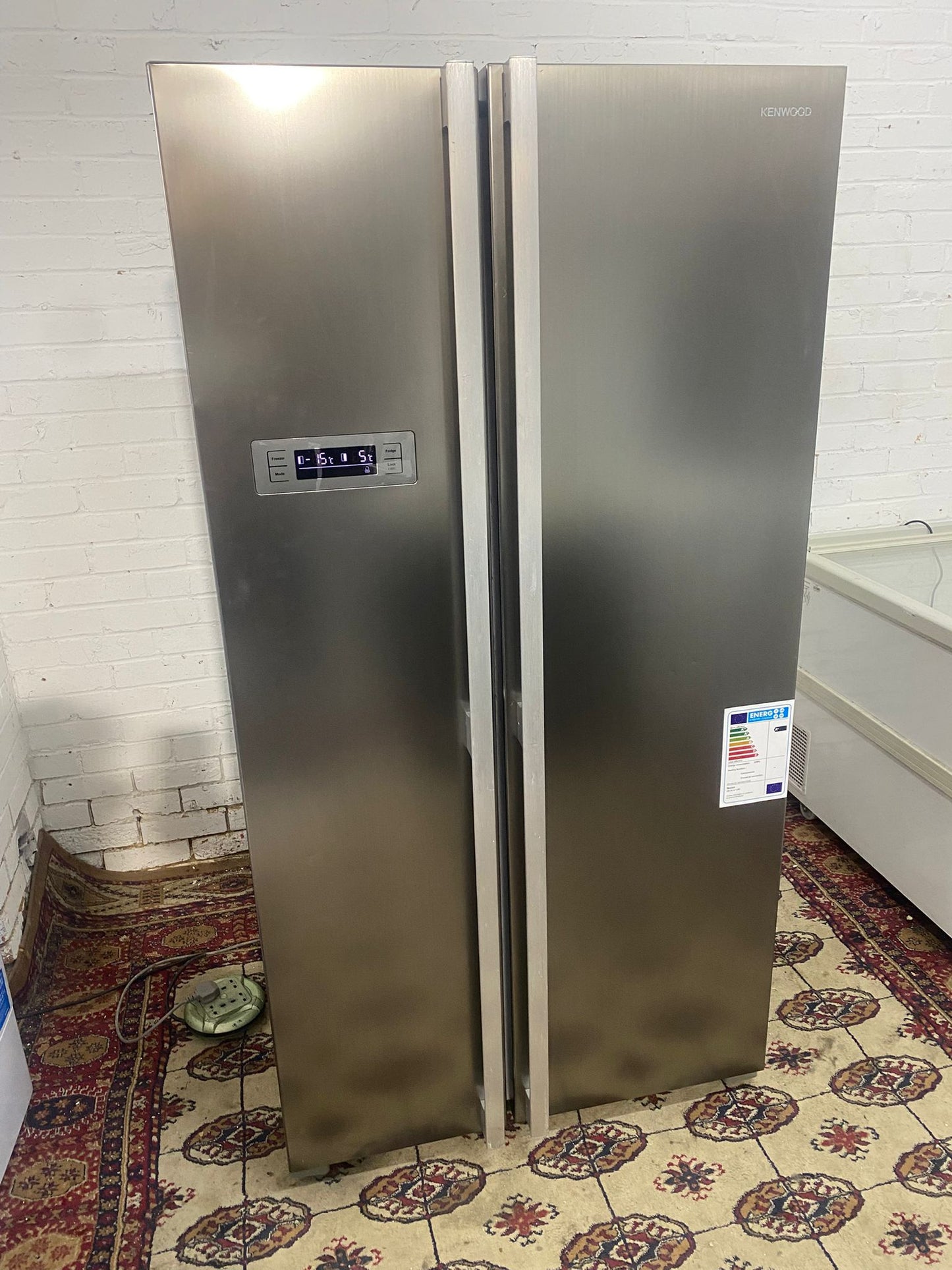 🚐Kenwood Grey Latest Model Double Door American Non Plumb Fridge Freezer For Sale