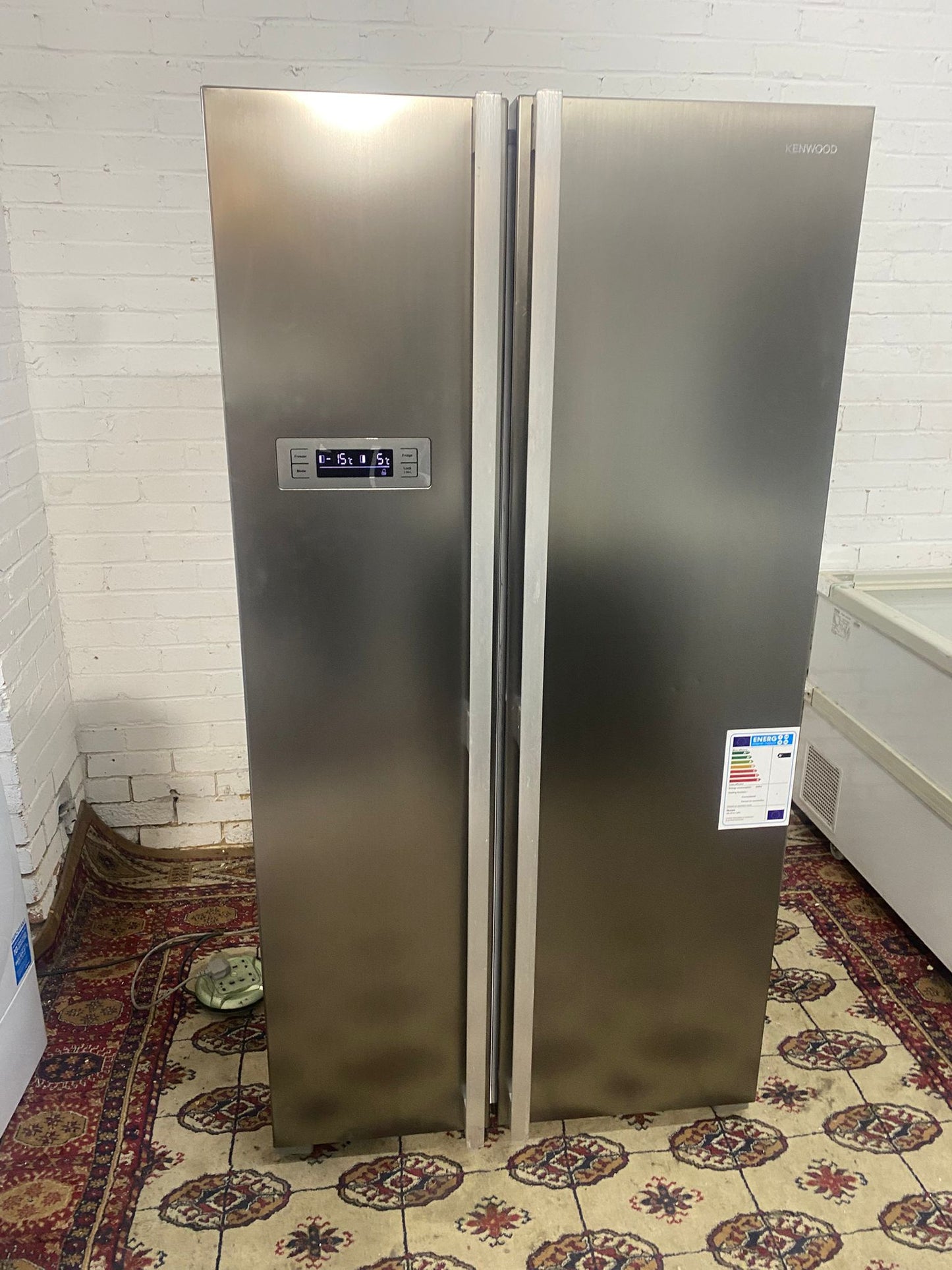 🚐Kenwood Grey Latest Model Double Door American Non Plumb Fridge Freezer For Sale